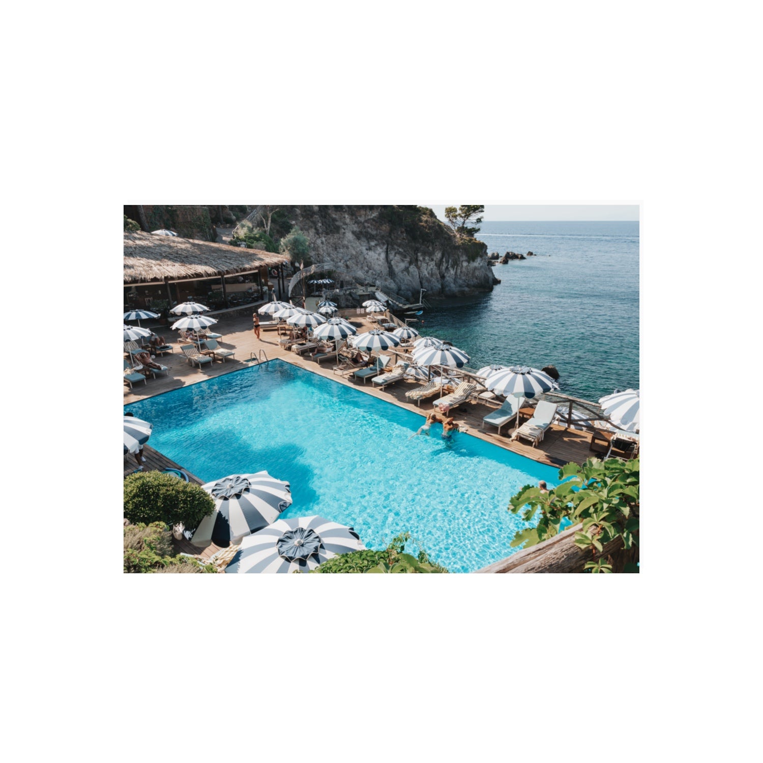 Oceanview Ischia Italian coastal wall art 70 x 50 cm unframed fine art print