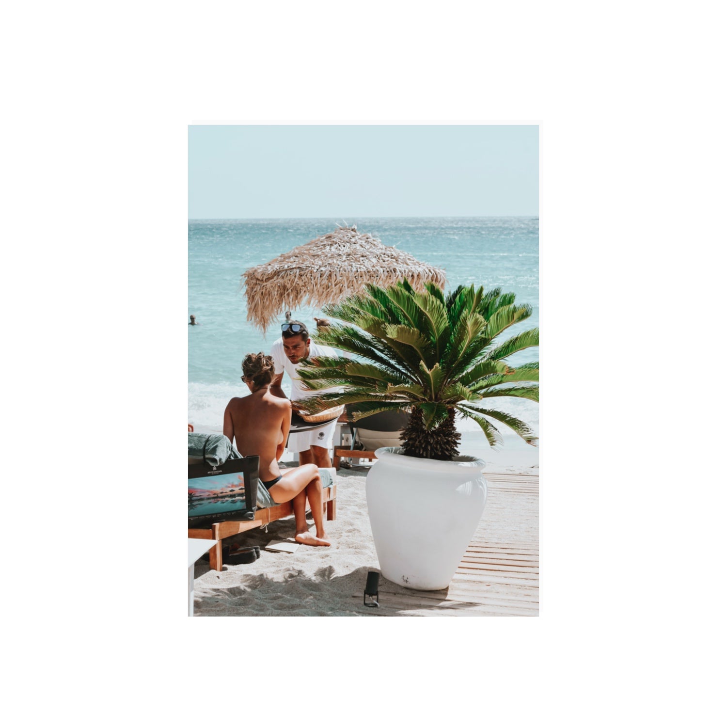 At Your Service Mykonos Greek island wall art 70 x 50 cm unframed fine art print
