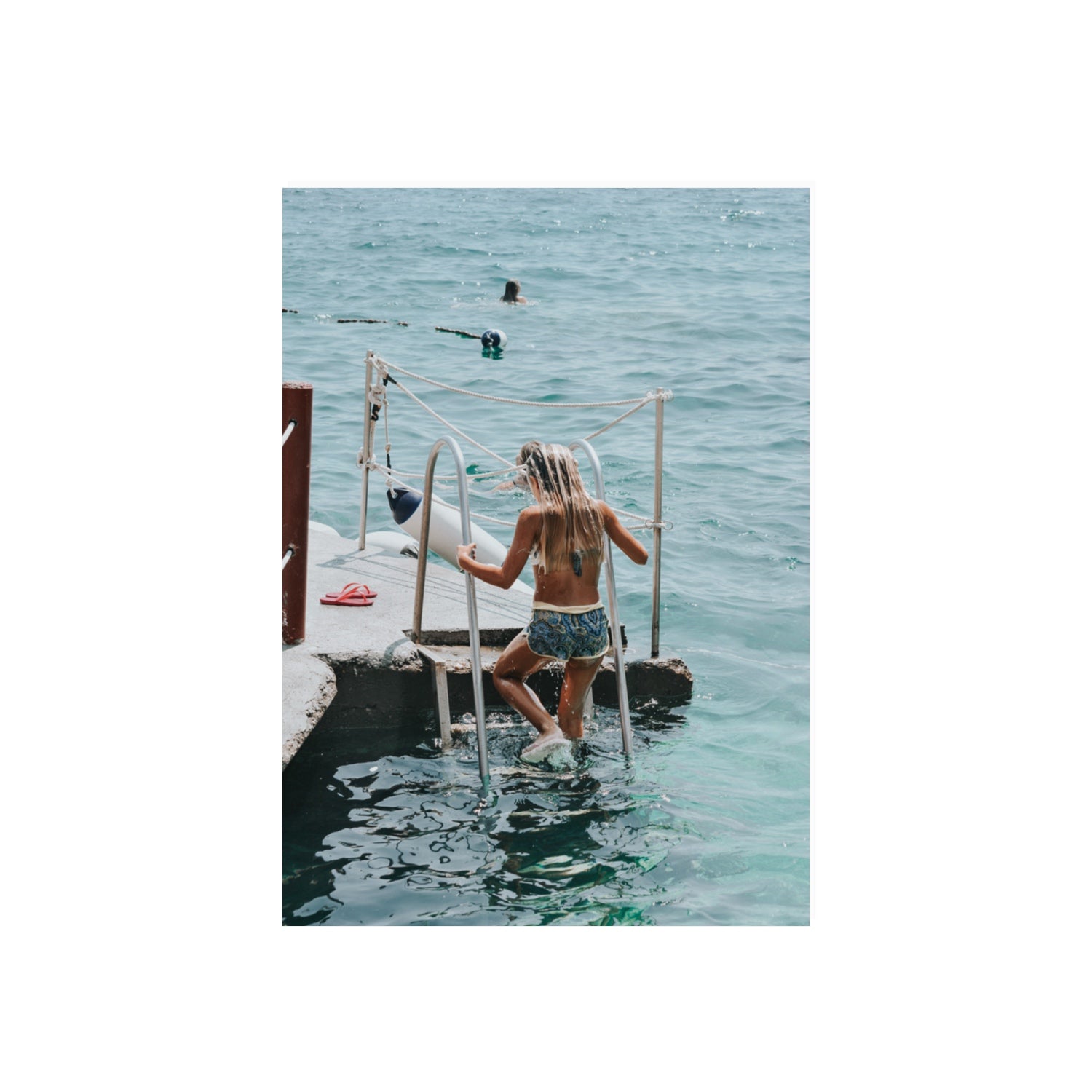 Little Mermaid Capri Mediterranean wall art 70 x 50 cm unframed fine art print