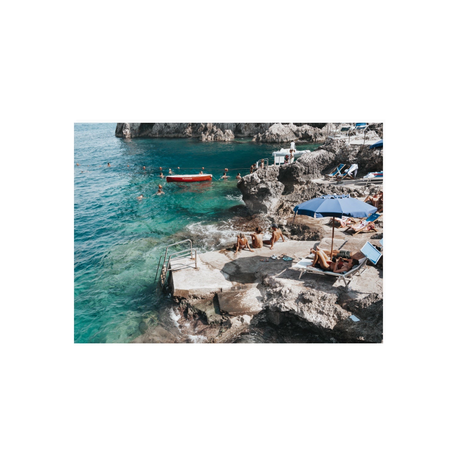 Serenity By The Sea Capri Mediterranean wall art 70 x 50 cm unframed fine art print