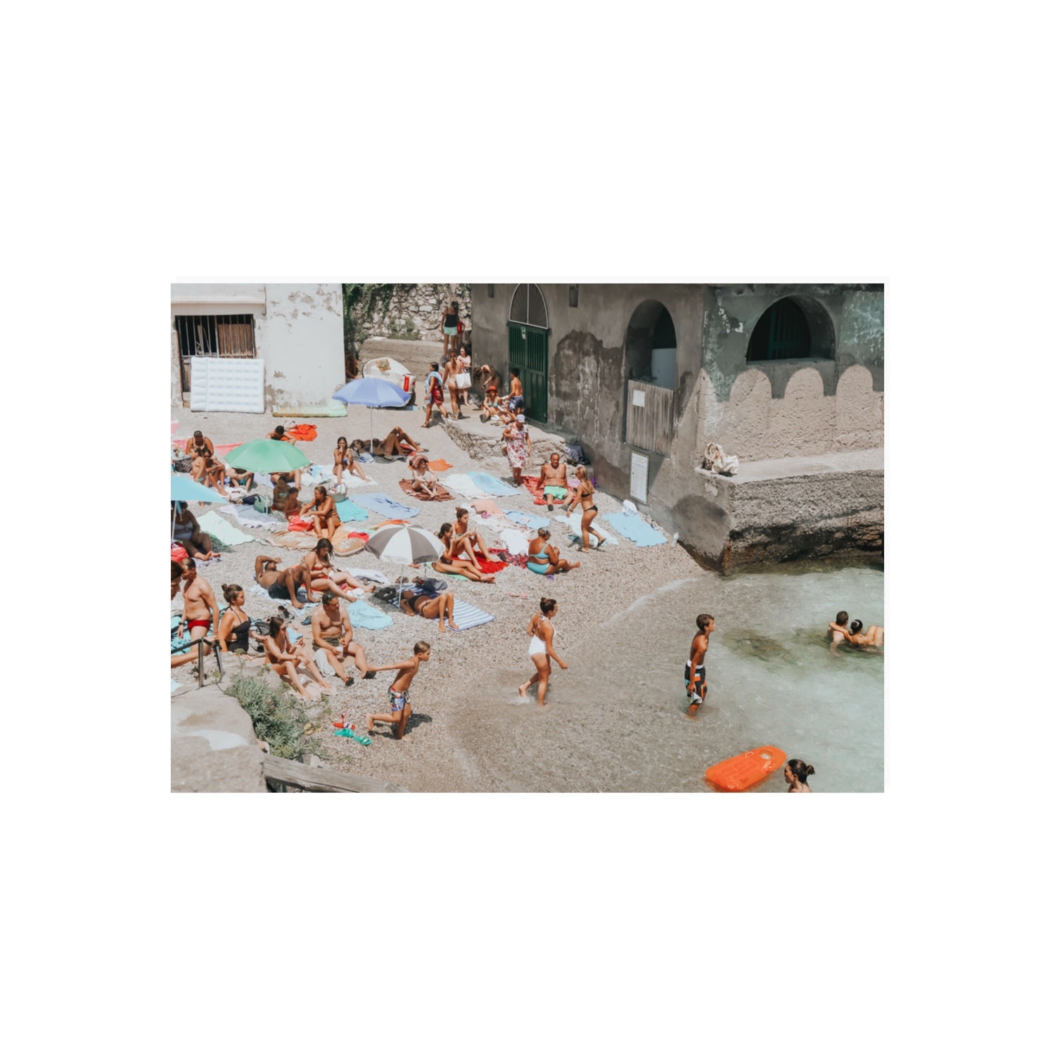 Heatwave Capri beach coastal wall art 70 x 50 cm unframed fine art print