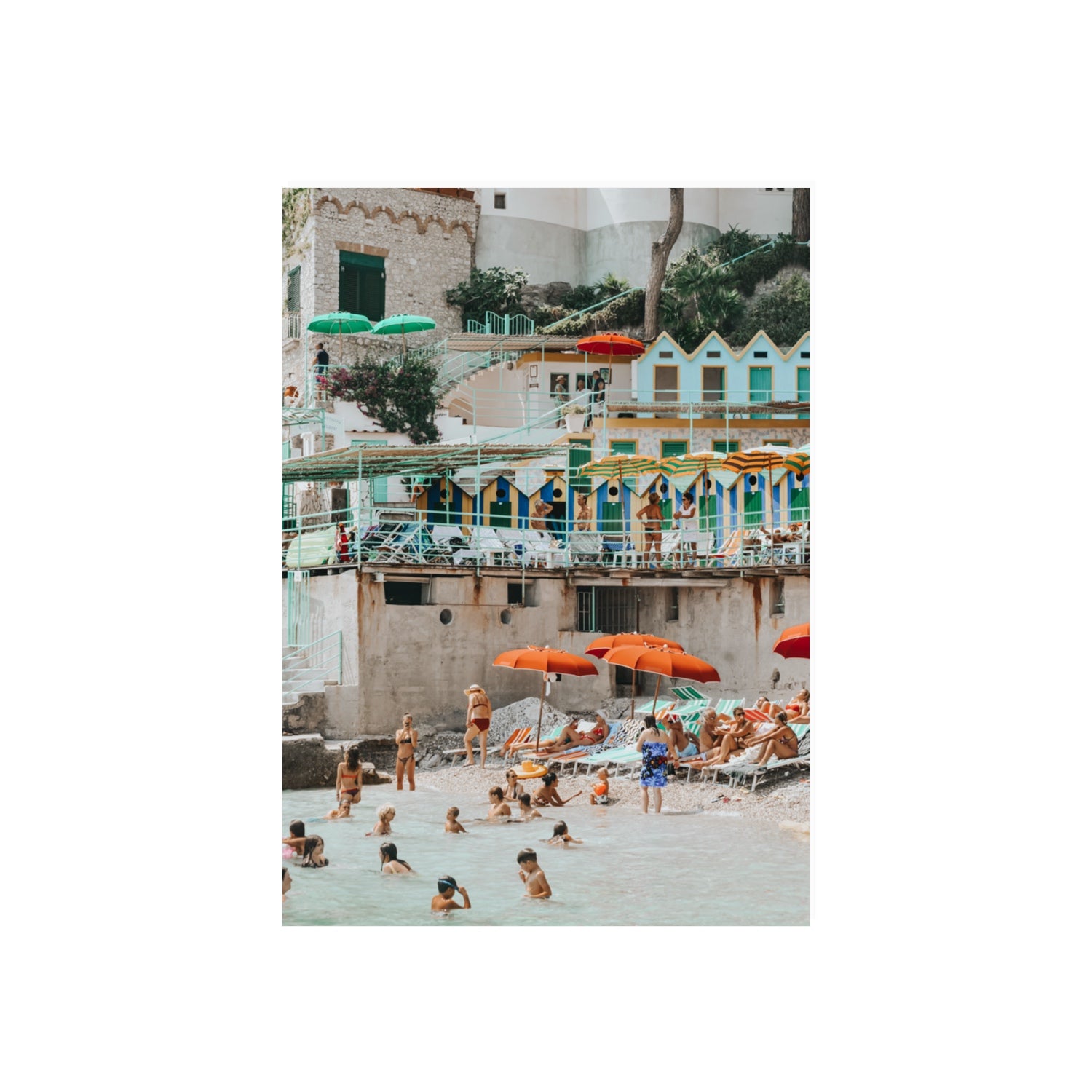 Kaleidoscope Capri coastal Mediterranean wall art 70 x 50 cm unframed fine art print