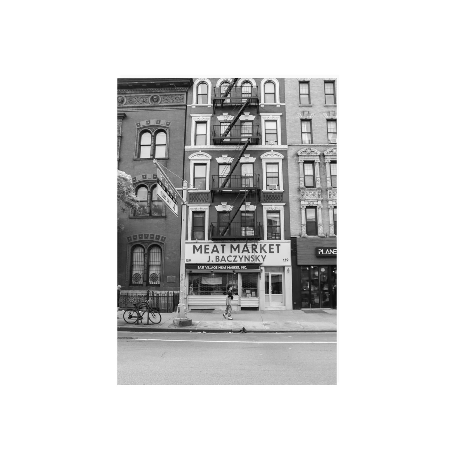 Vertical Village New York NYC Black & White wall art 70 x 50 cm unframed fine art print