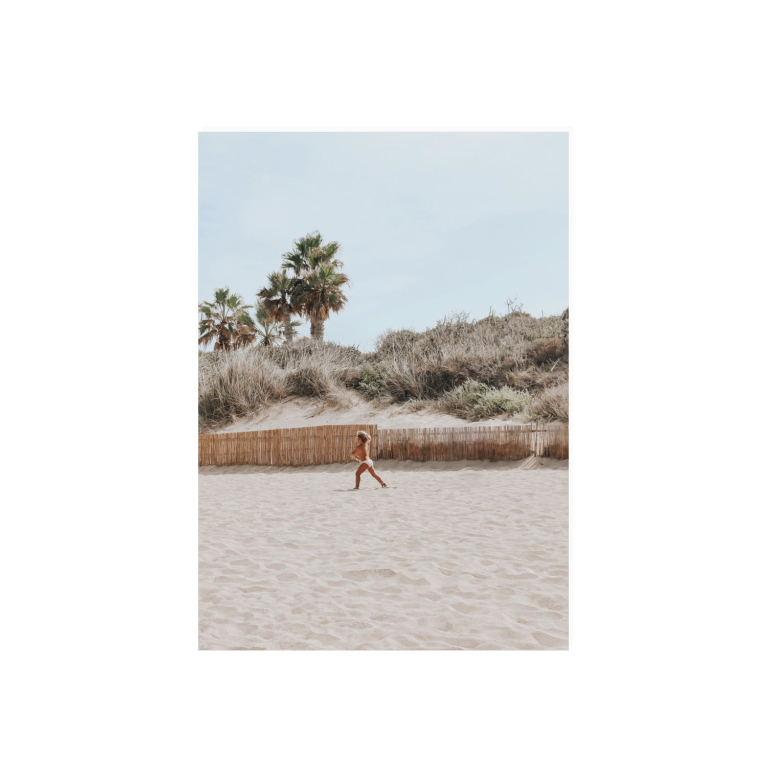 Joyful Sprint Puglia beach coastal fine art print 70 x 50 cm unframed fine art print