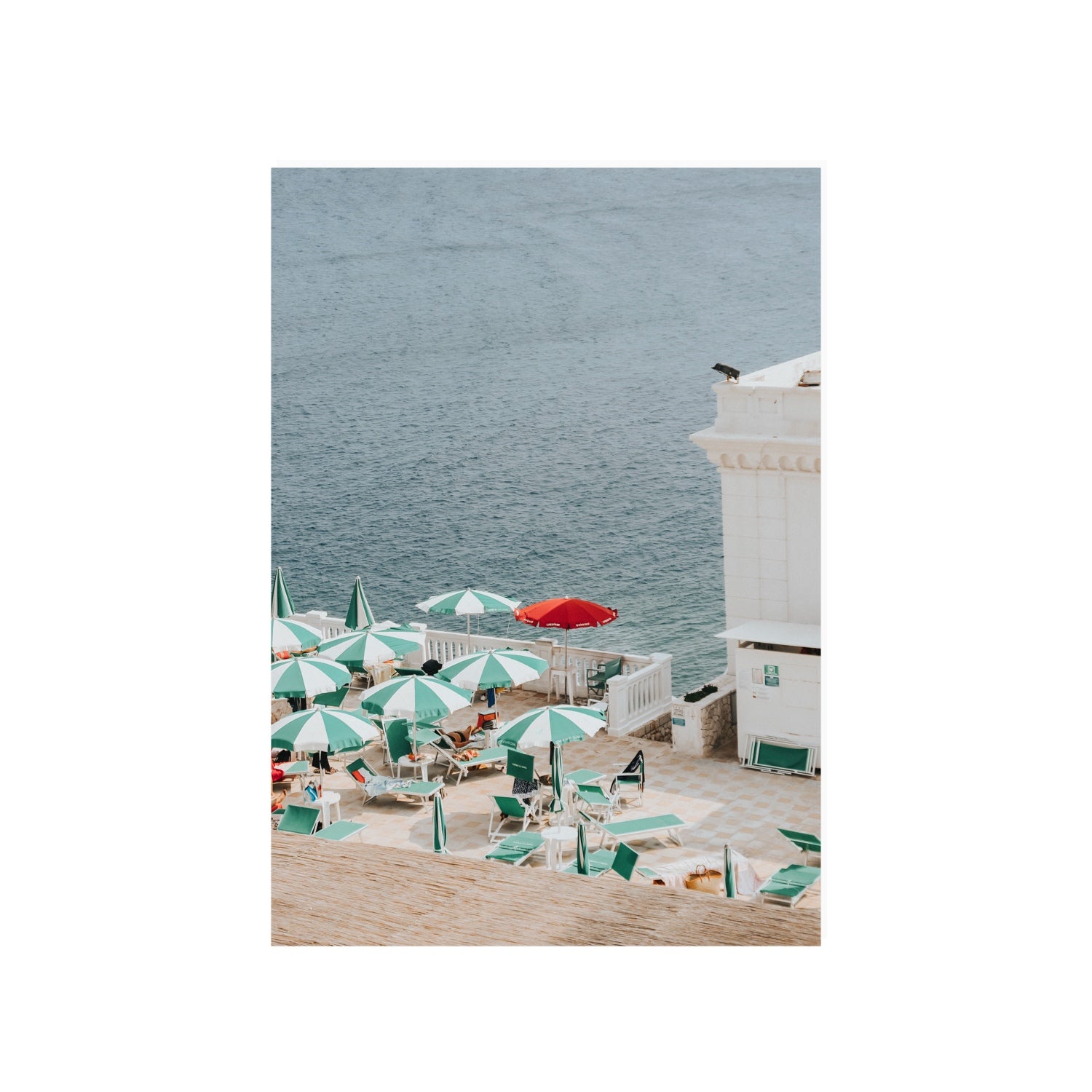 Lido Italiano Puglia beach Italian wall art A1, 84.1 x 59.4 cm unframed fine art print