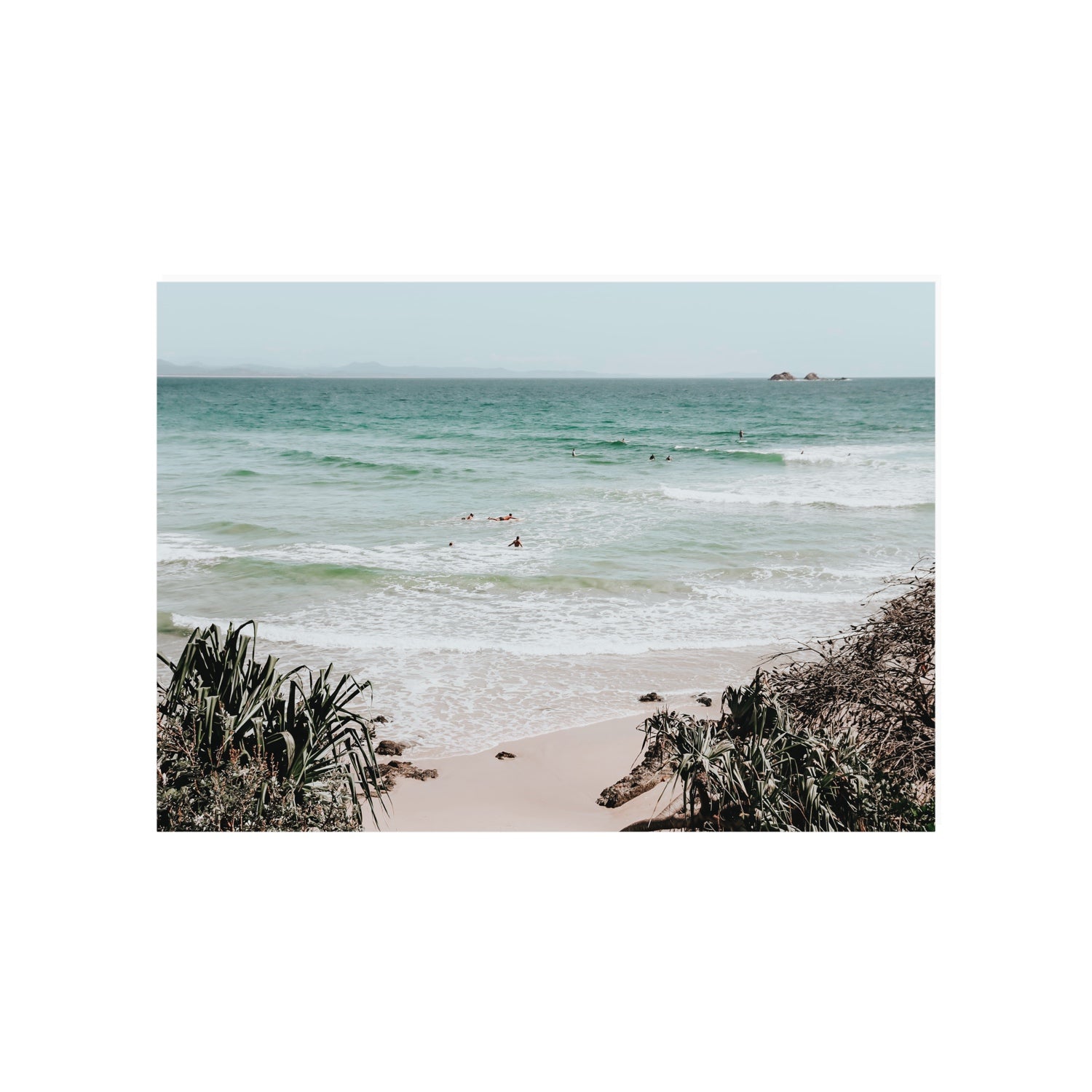 Surf City Byron Bay Surf coastal wall art A1, 84.1 x 59.4 cm unframed fine art print