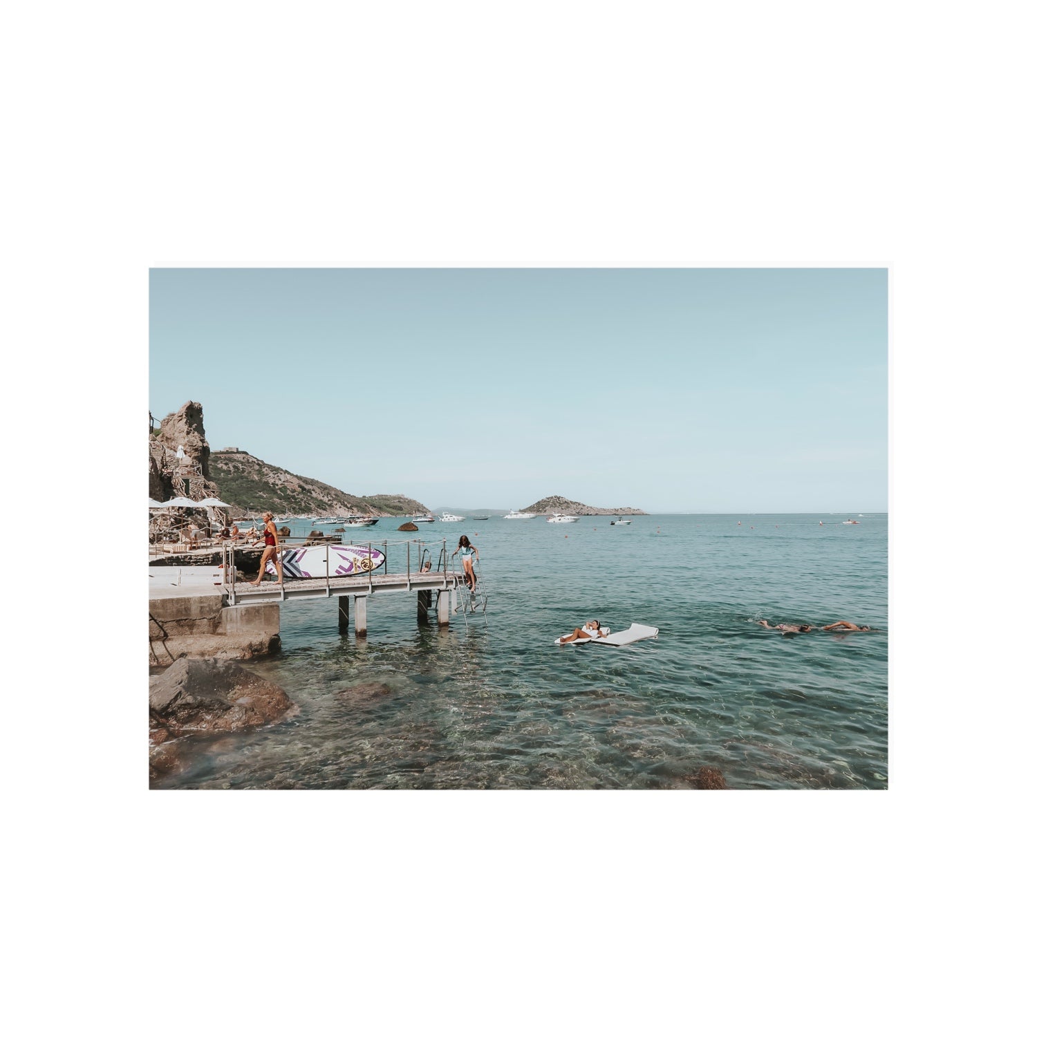 Retro Glamour Tuscany coastal Italian wall art A1, 84.1 x 59.4 cm unframed fine art print