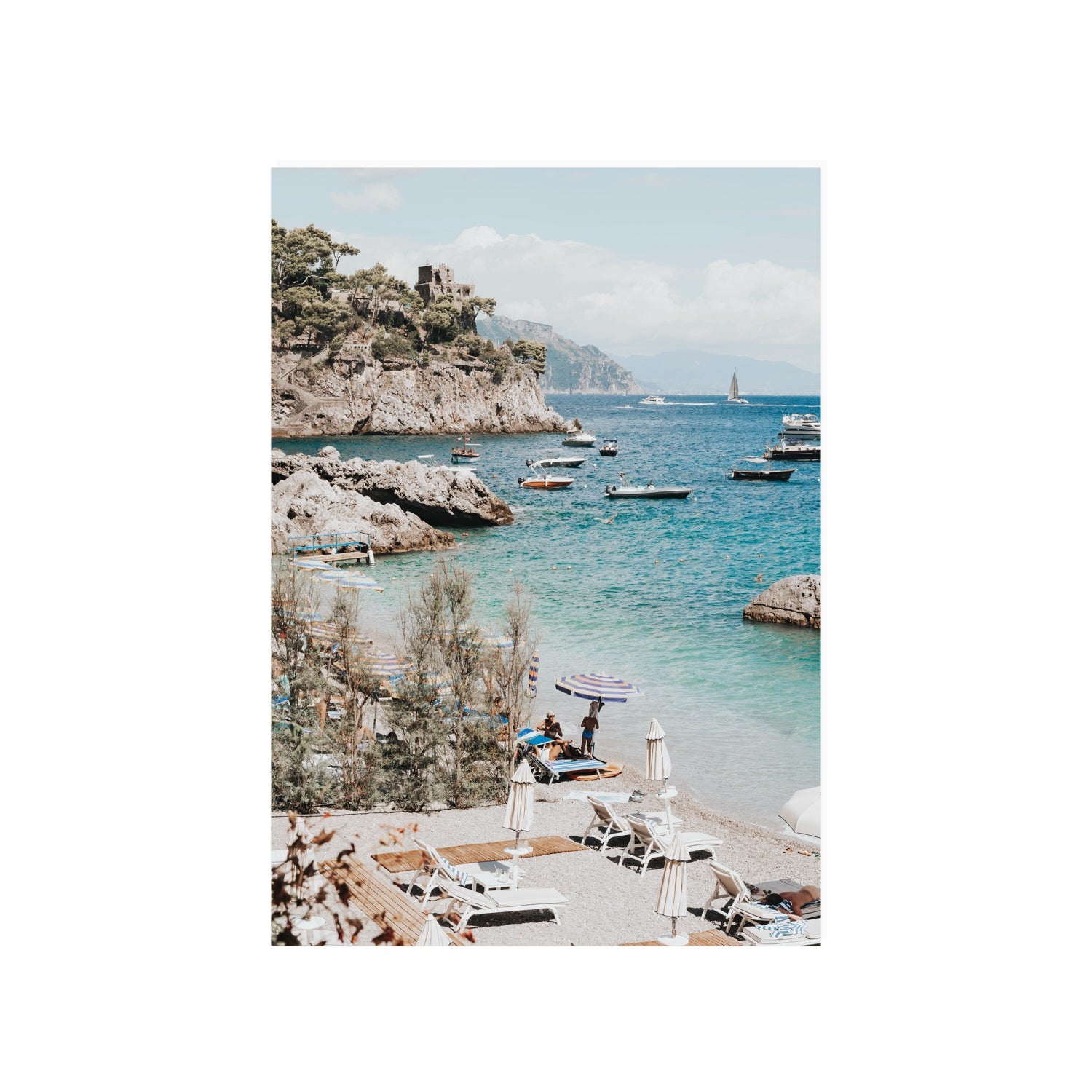 Sizzling Summer Days Amalfi coastal wall art A1, 84.1 x 59.4 cm unframed fine art print