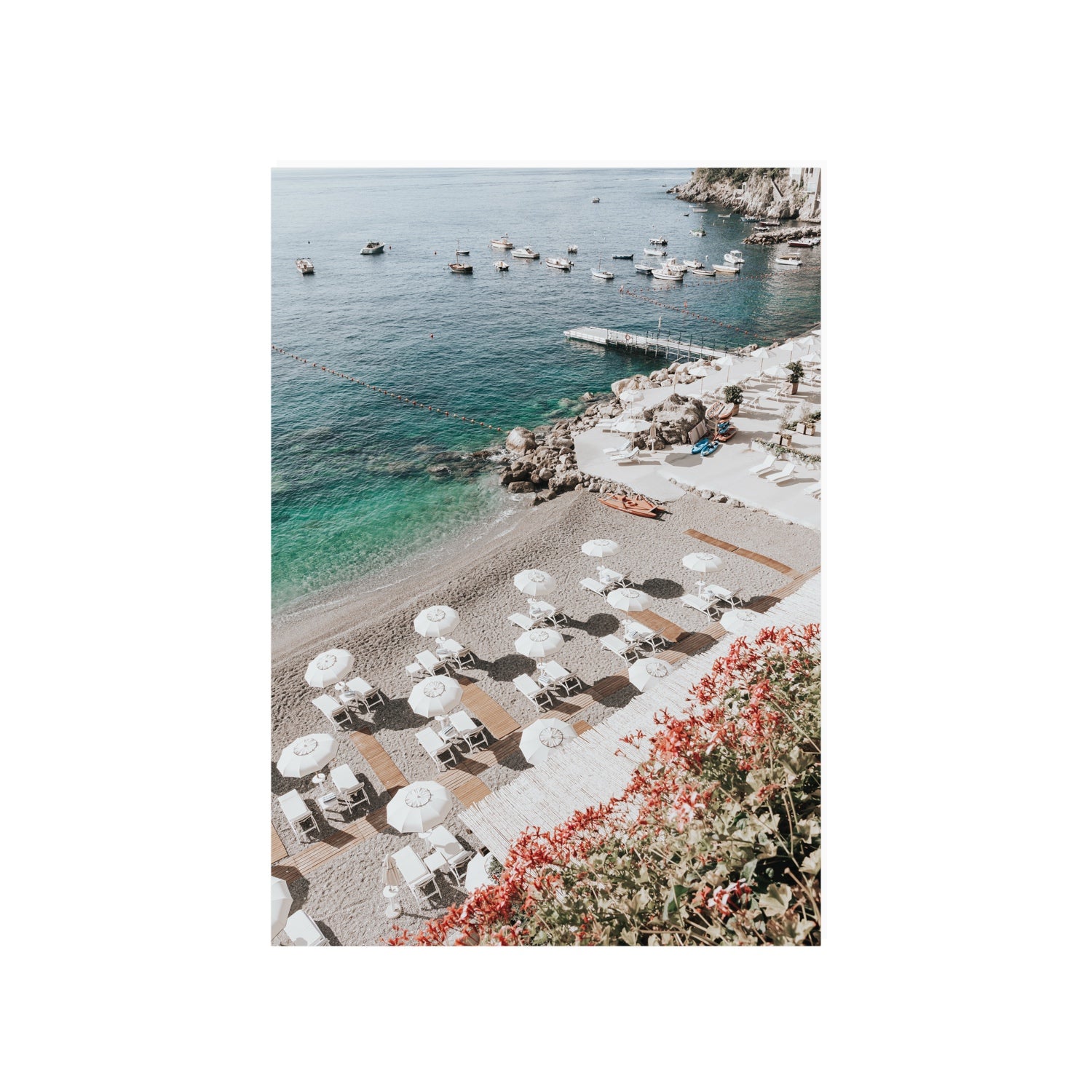 Tranquil Oasis Amalfi coastal wall art A1, 84.1 x 59.4 cm unframed fine art print