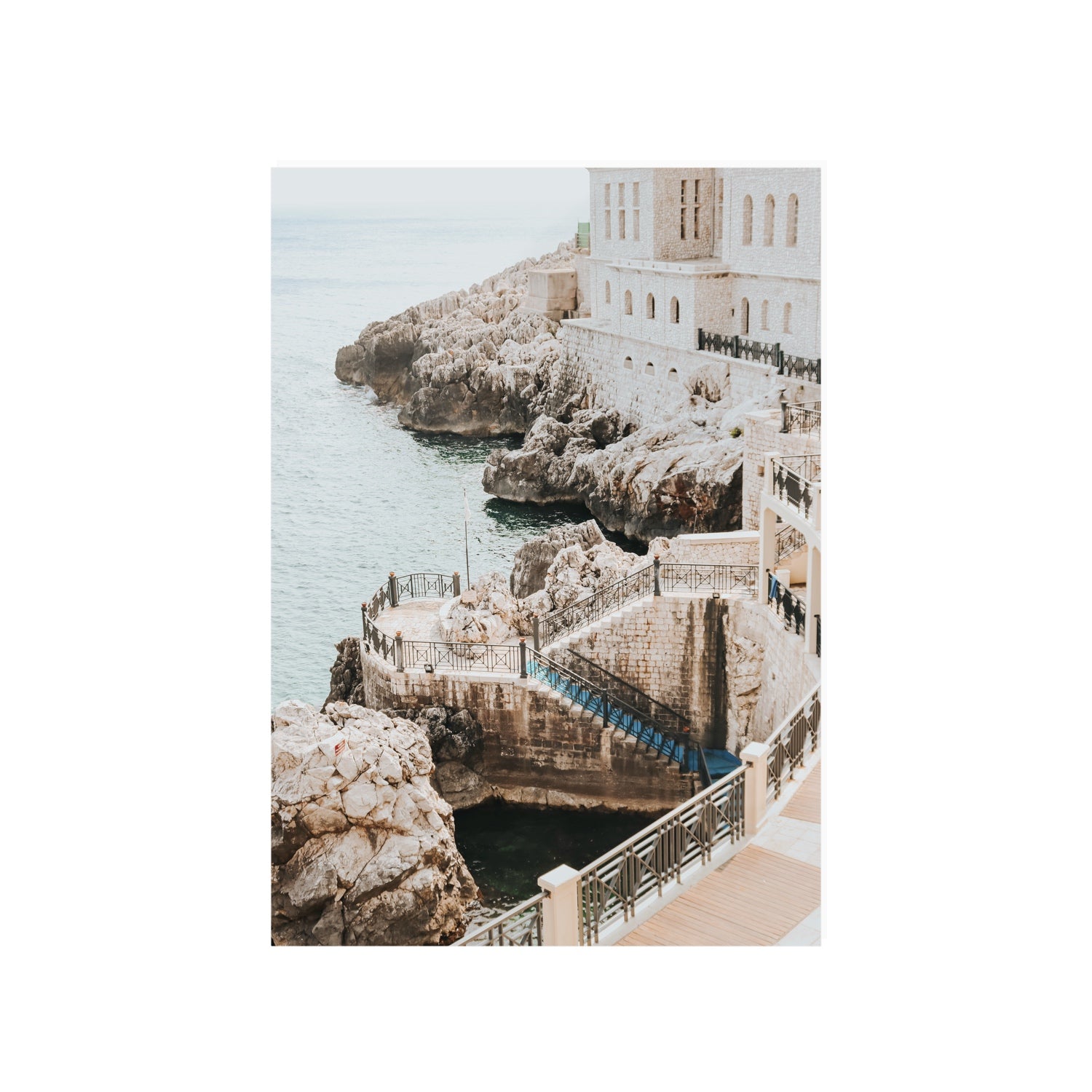 Wellness Centre Puglia coastal wall art A1, 84.1 x 59.4 cm unframed fine art print