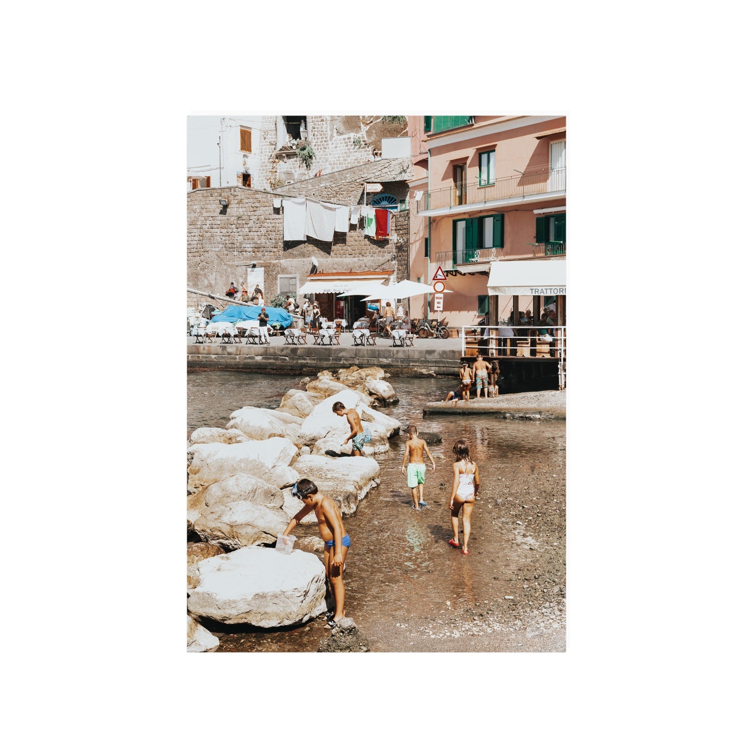 The Beachcombers Sorrento beach coastal wall art A1, 84.1 x 59.4 cm unframed fine art print