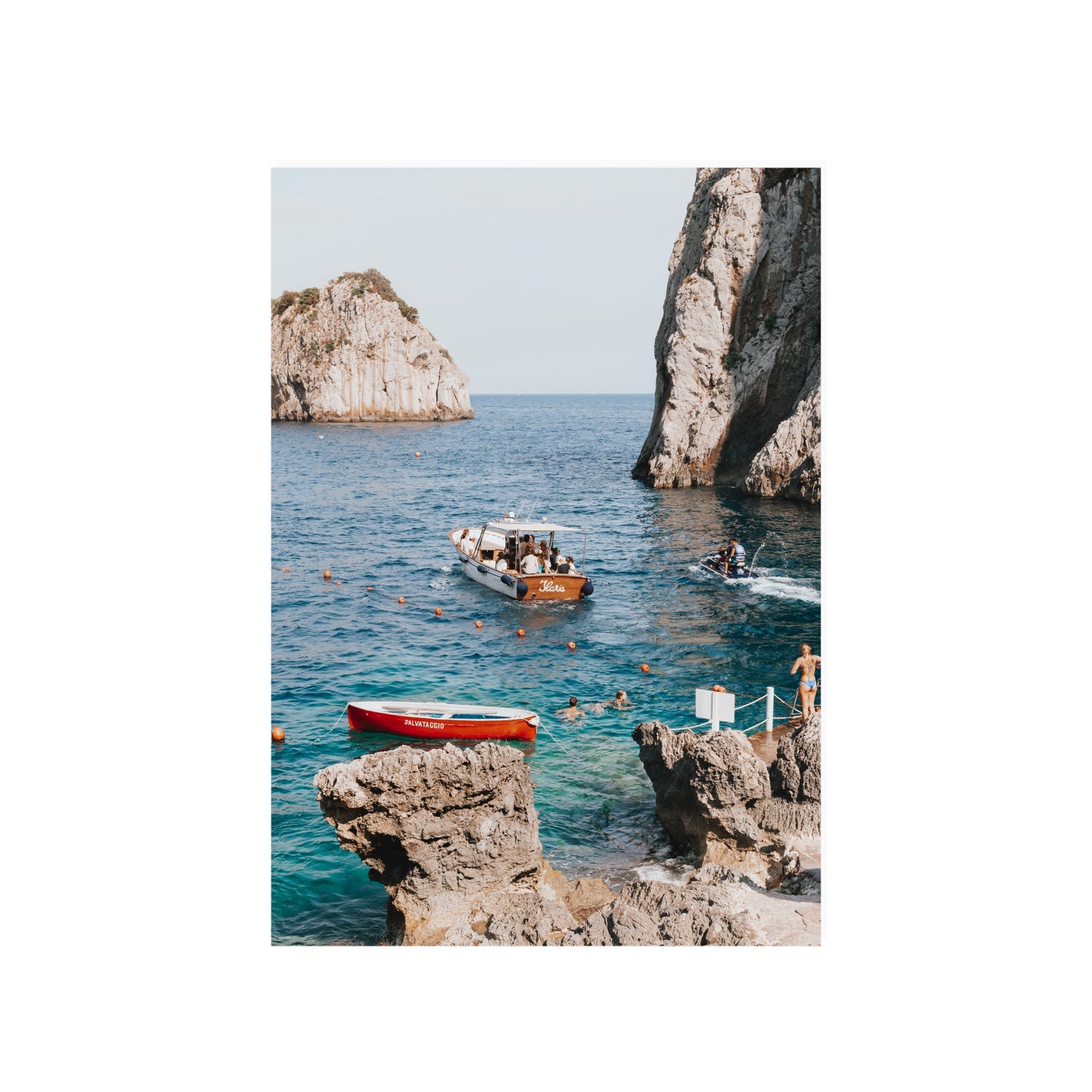 Set Sail Capri Sailboat coastal wall art A1, 84.1 x 59.4 cm unframed fine art print