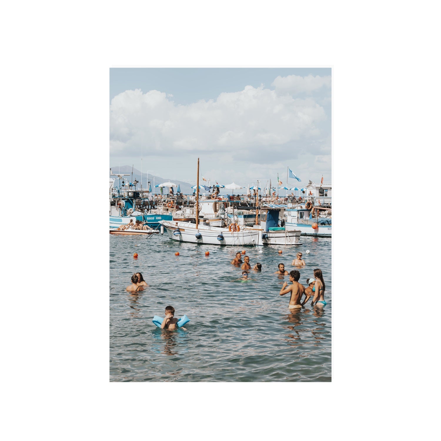 Vacanze Italiane Sorrento Italian coastal wall art A1, 84.1 x 59.4 cm unframed fine art print