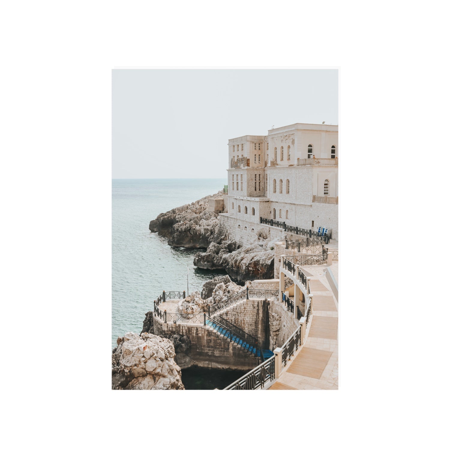 Santa Cesarea Puglia Italian coastal wall art A1, 84.1 x 59.4 cm unframed fine art print