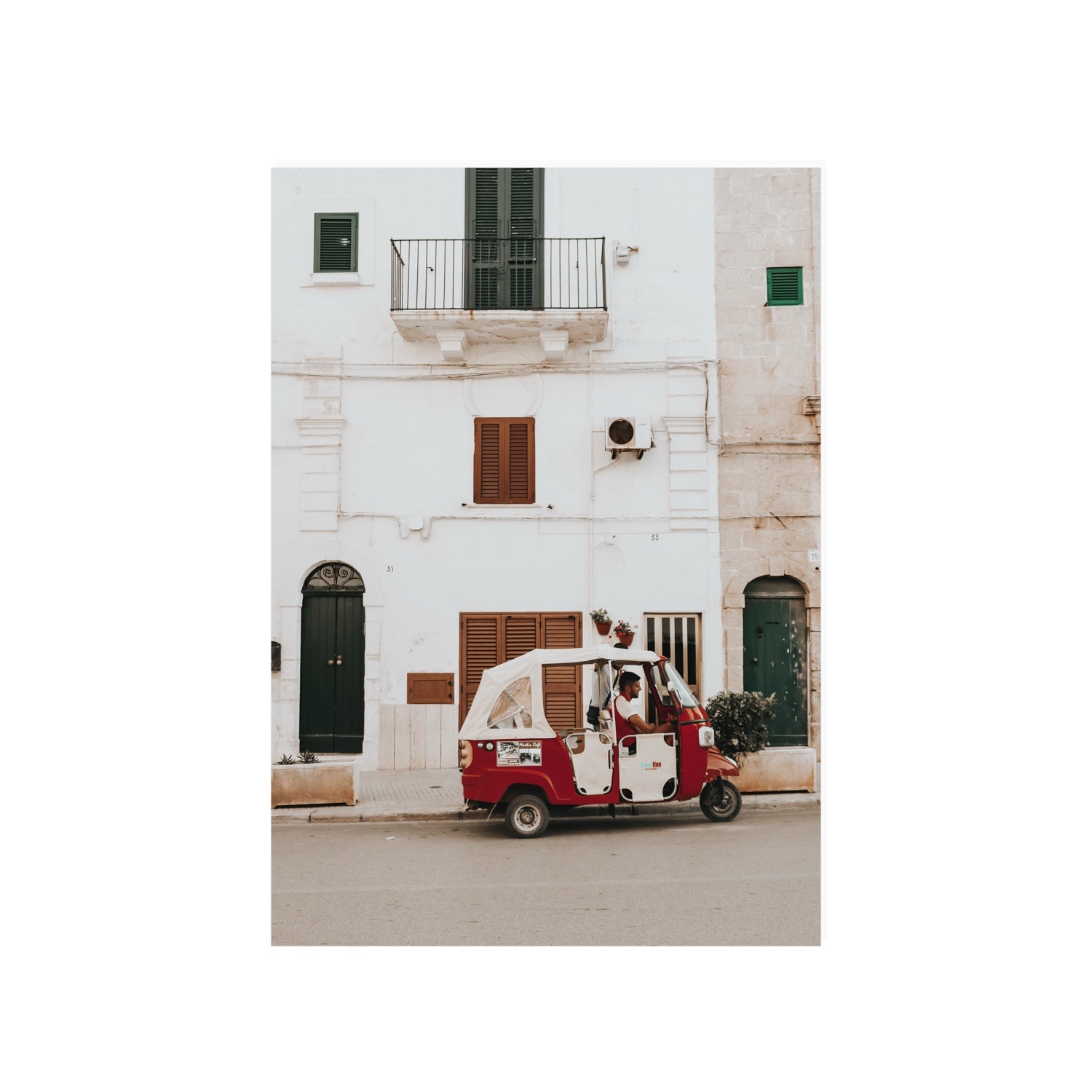 Groovy Piaggio Puglia Italian wall art A1, 84.1 x 59.4 cm unframed fine art print
