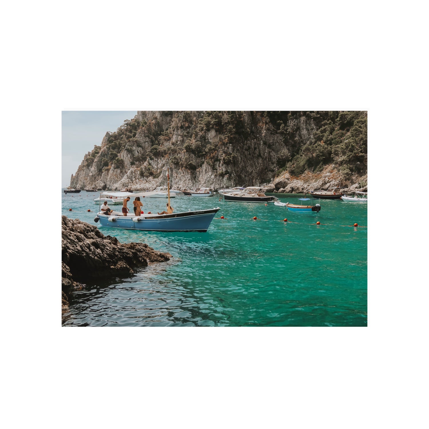 Cozy Cove Capri coastal Mediterranean wall art A1, 84.1 x 59.4 cm unframed fine art print