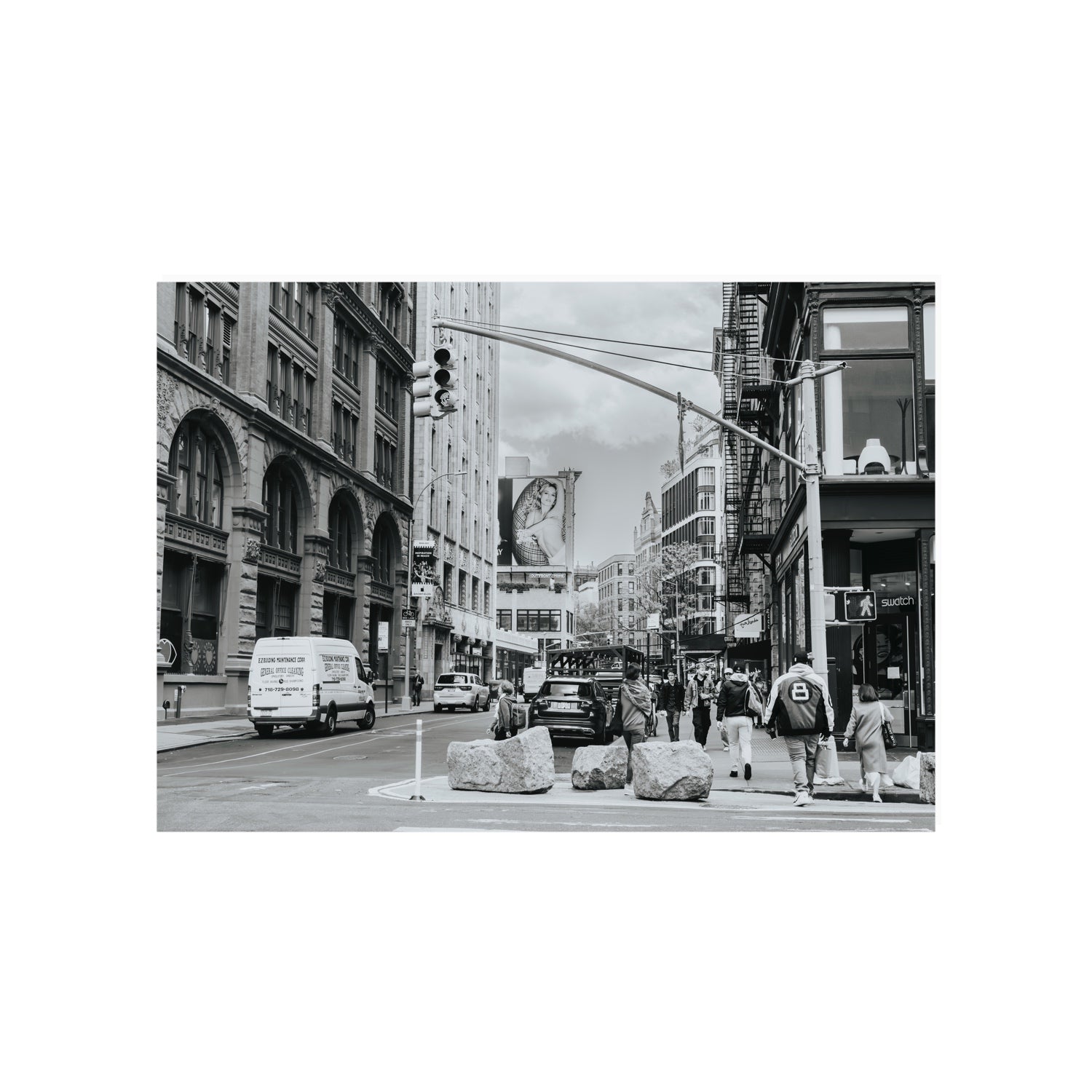 Inkwell Metropolis New York NYC Black & White wall art A1, 84.1 x 59.4 cm unframed fine art print