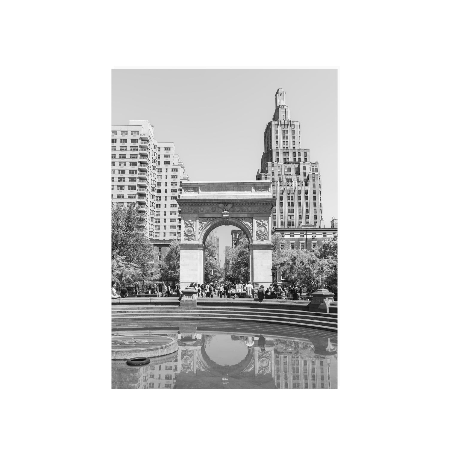 Washington Skyline New York NYC Black & White wall art A1, 84.1 x 59.4 cm unframed fine art print