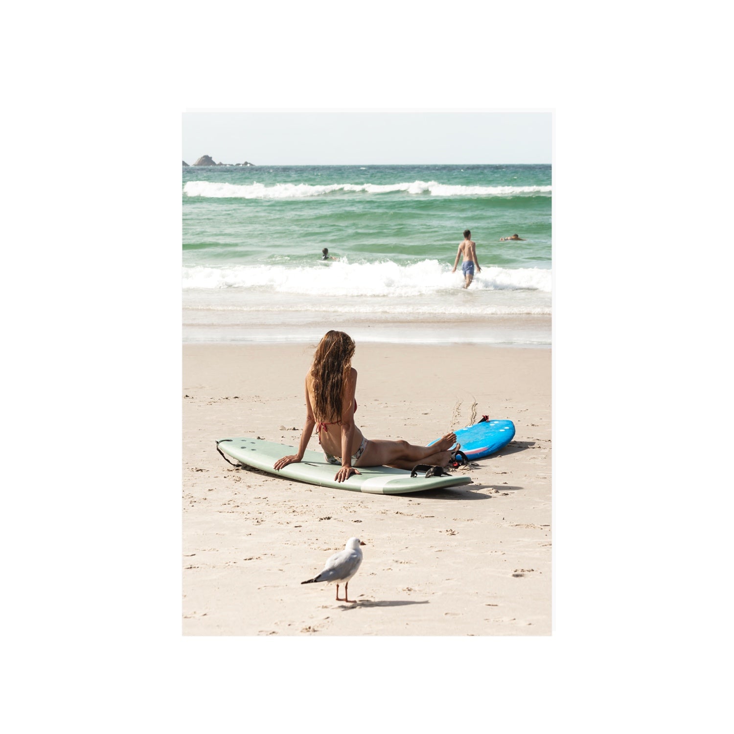 Carissa Byron Bay Surf coastal wall art A1, 84.1 x 59.4 cm unframed fine art print