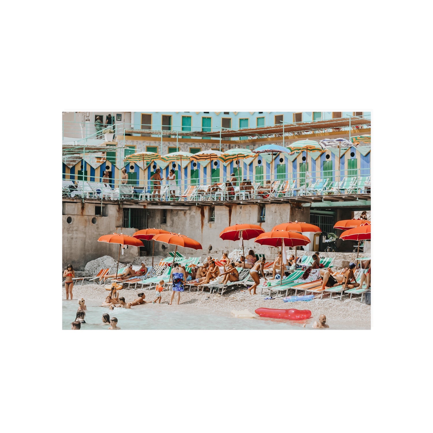 Umbrella Fiesta fine art print, Capri, Italy, A1 · 84.1 x 59.4 cm, Unframed, Fine Art Print