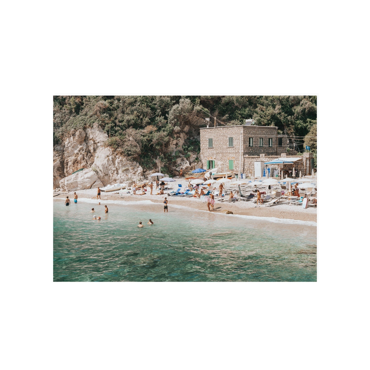 Secluded Sanctuary Nerano Italian Mediterranean decor wall art A1, 84.1 x 59.4 cm unframed fine art print