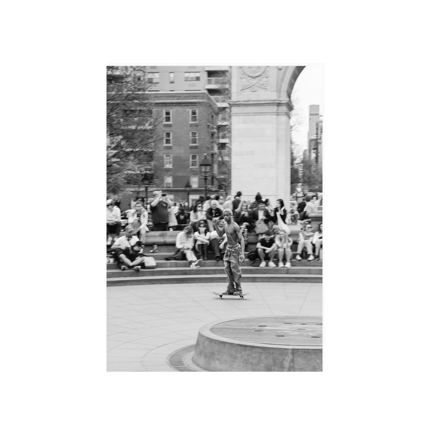 Parkside Pirouettes New York NYC Black & White wall art A1, 84.1 x 59.4 cm unframed fine art print