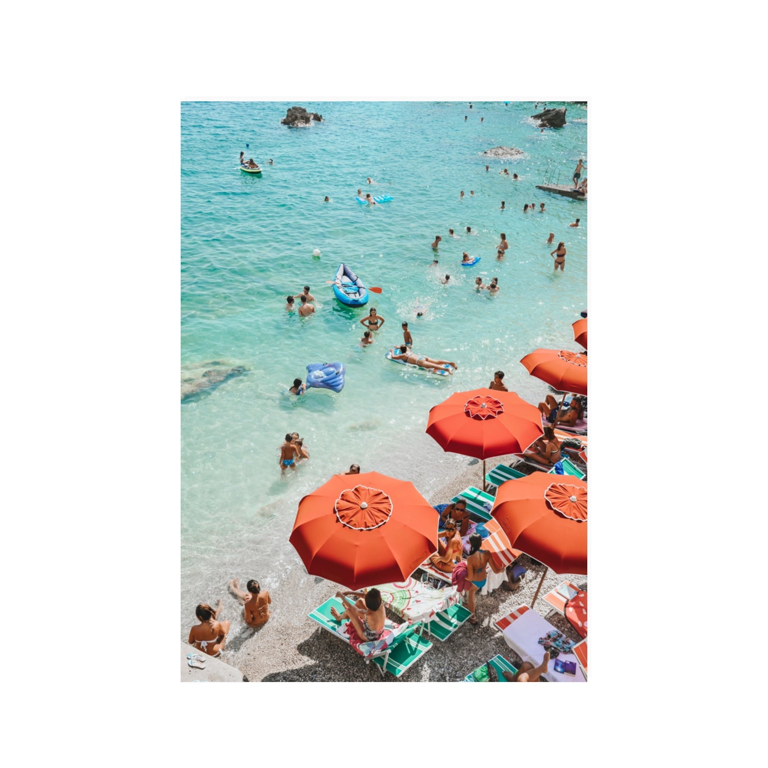 Easy Street Capri Italian beach wall art 100 x 70 cm unframed fine art print