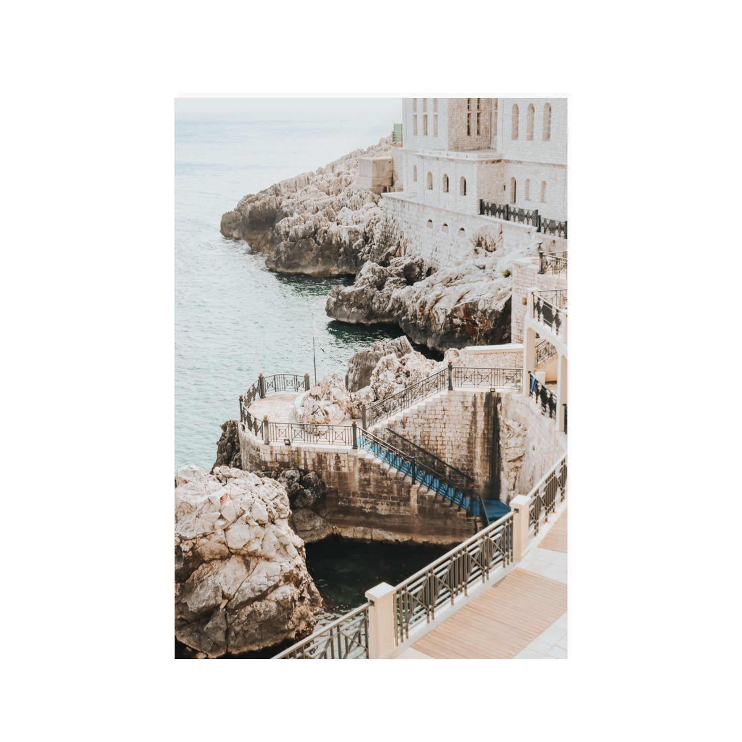 Wellness Centre Puglia coastal wall art 100 x 70 cm unframed fine art print