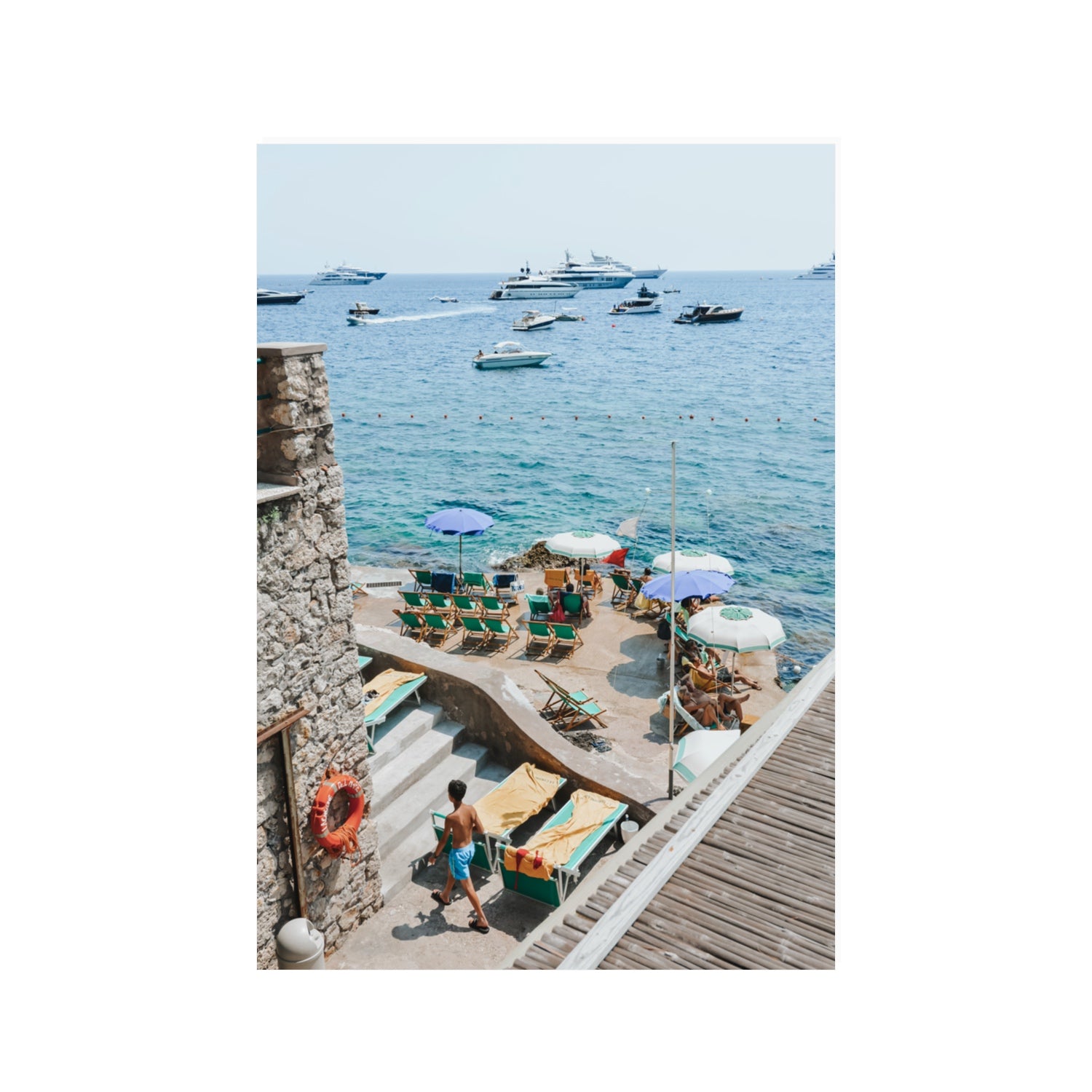 Canzone di Capri Capri Italian beach wall art 100 x 70 cm unframed fine art print
