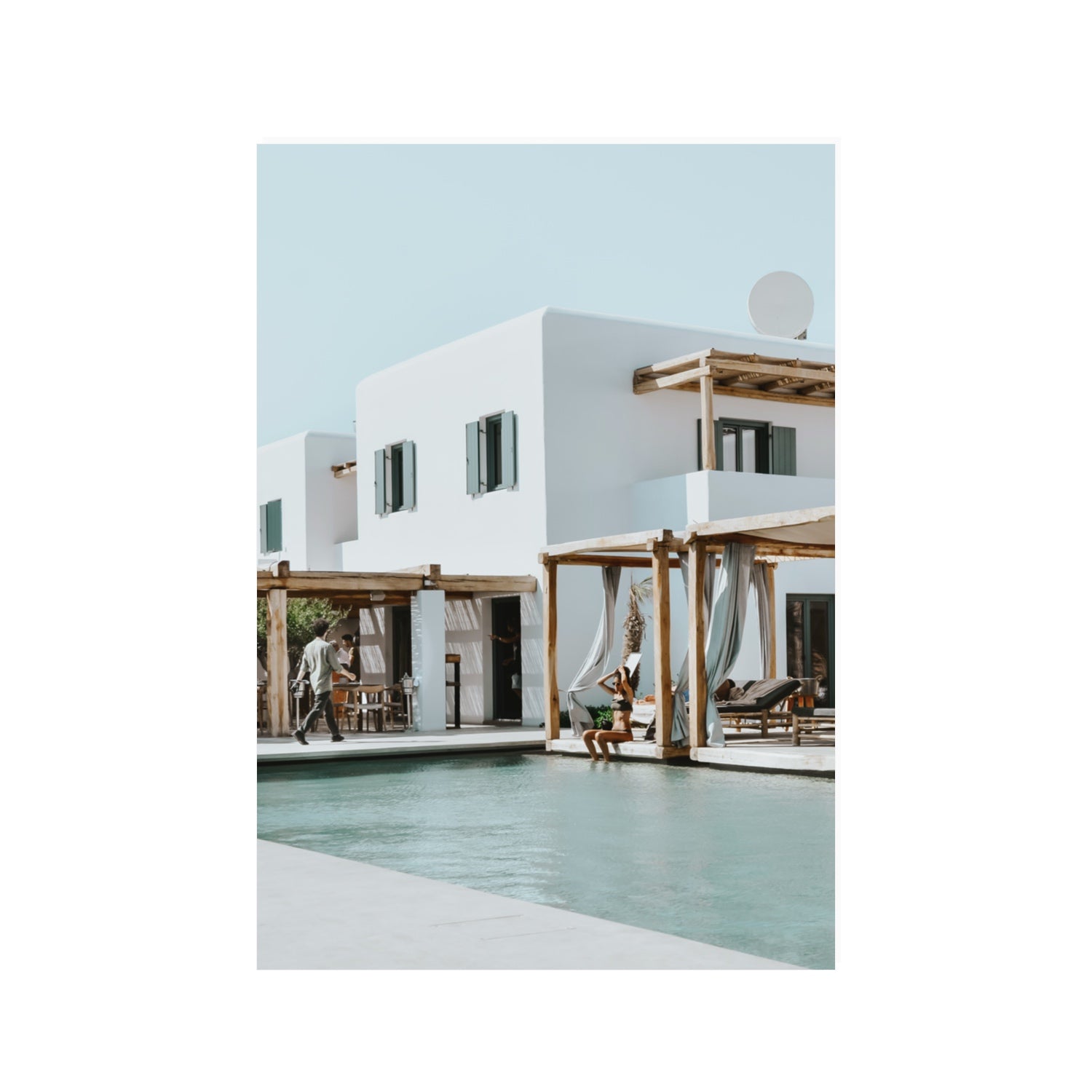 Aphrodite Mykonos Greek island wall art 100 x 70 cm unframed fine art print