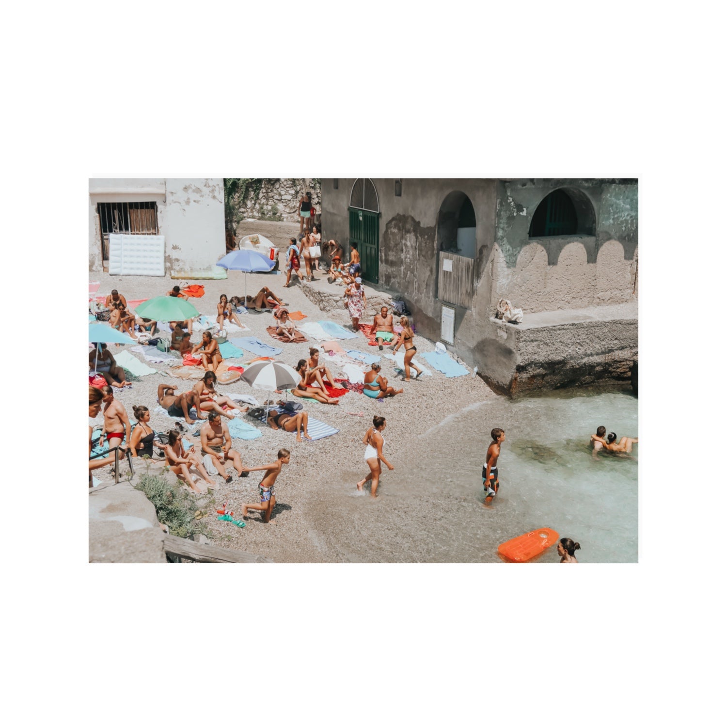 Heatwave Capri beach coastal wall art 100 x 70 cm unframed fine art print