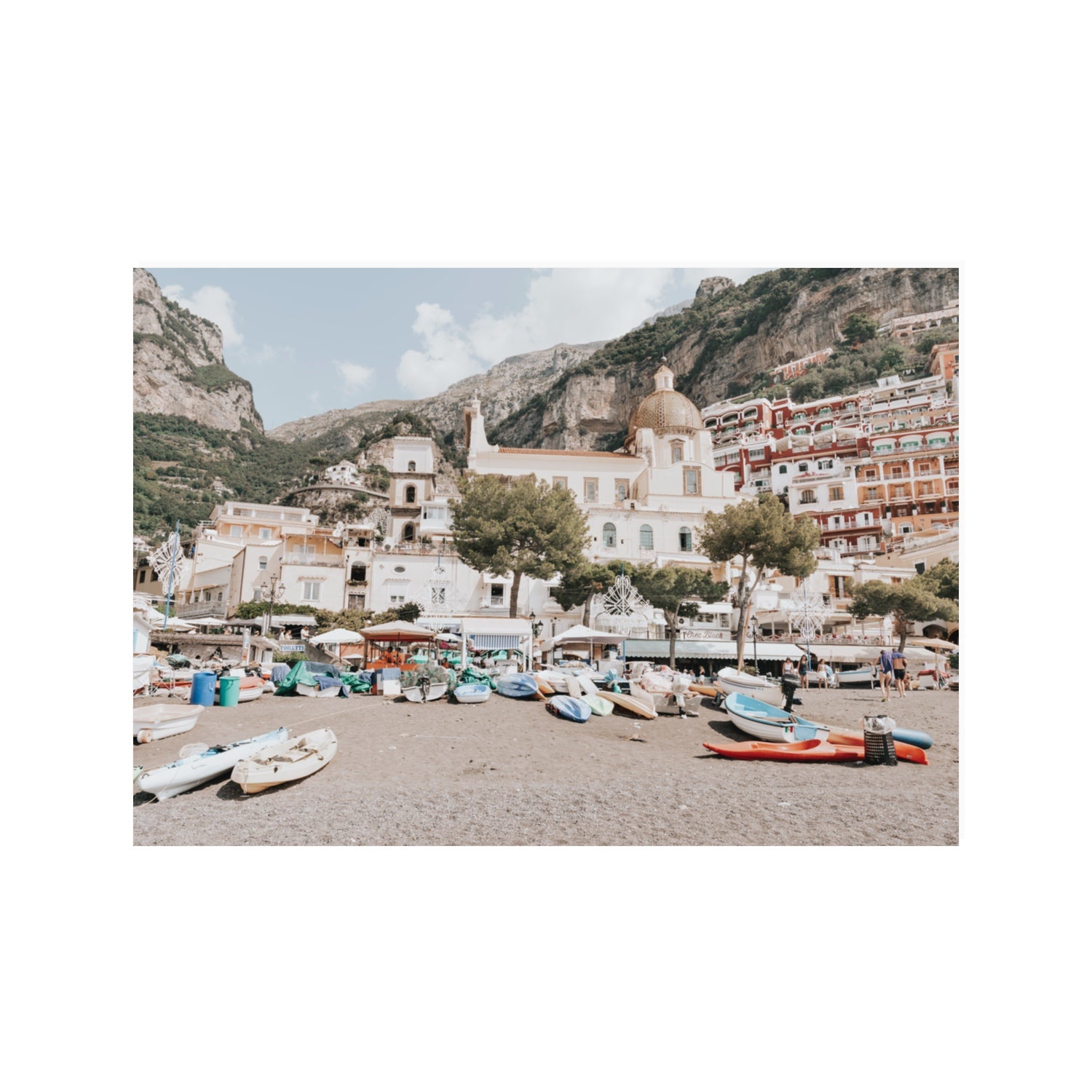Pastel Paradise fine art print, Positano, Italy, 100 x 70 cm, Unframed, Fine Art Print