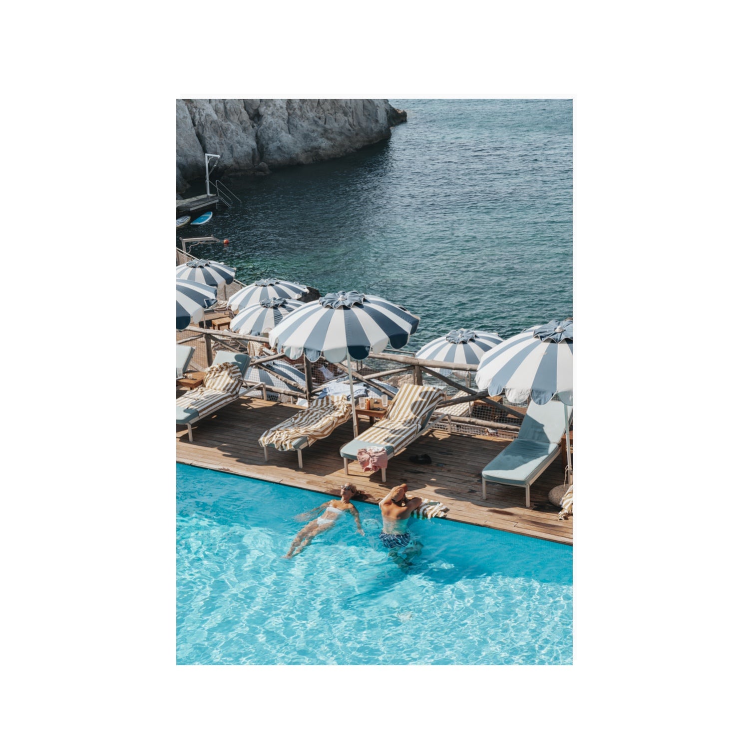I'm Busy Ischia Italian coastal Mediterranean wall art 100 x 70 cm unframed fine art print