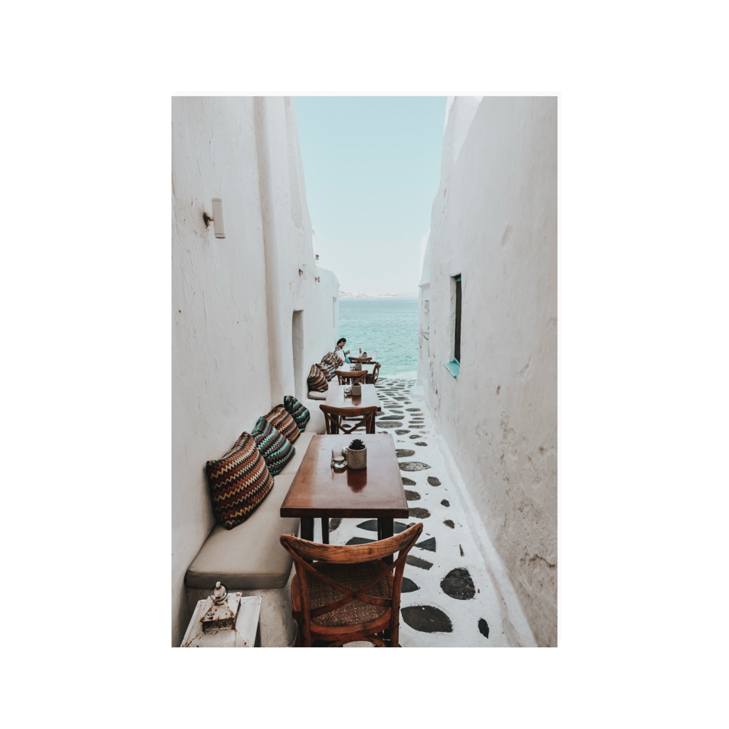 Trip Down Memory Lane fine art print, Mykonos, Greece, 100 x 70 cm, Unframed, Fine Art Print