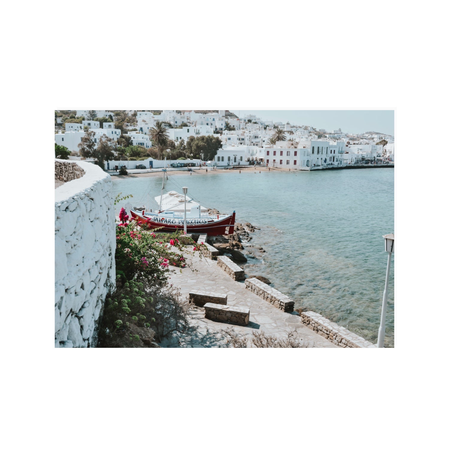 Harika Mykonos Greek island wall art 100 x 70 cm unframed fine art print