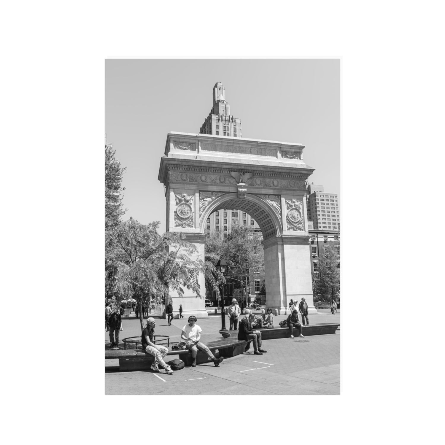 City Picnic New York NYC Black & White wall art 100 x 70 cm unframed fine art print