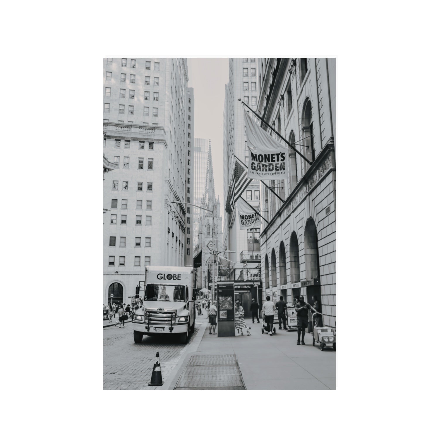 Metropolitan Monotone New York NYC Black & White wall art 100 x 70 cm unframed fine art print
