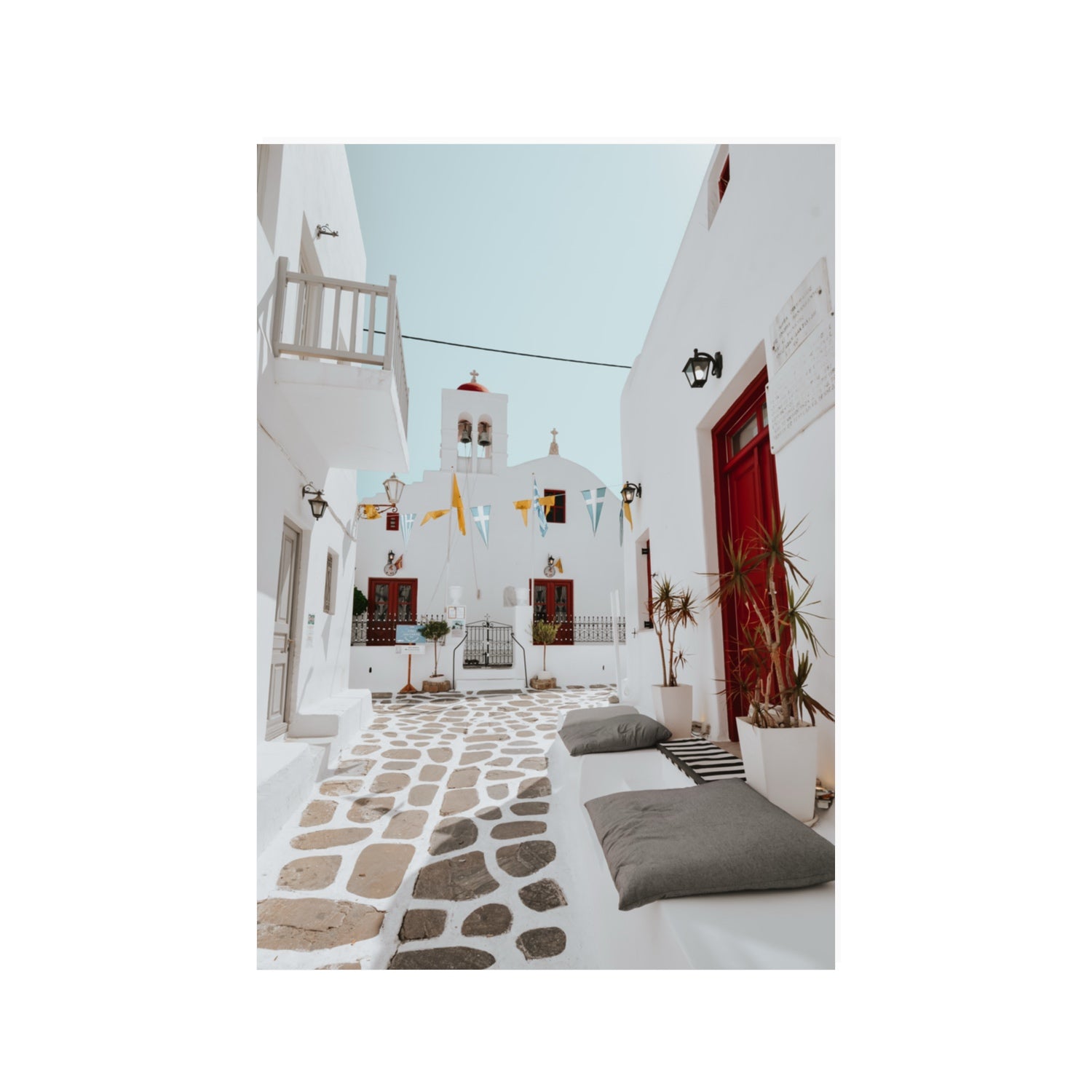 Cycladic Charm fine art print, Mykonos, Greece, 100 x 70 cm, Unframed, Fine Art Print