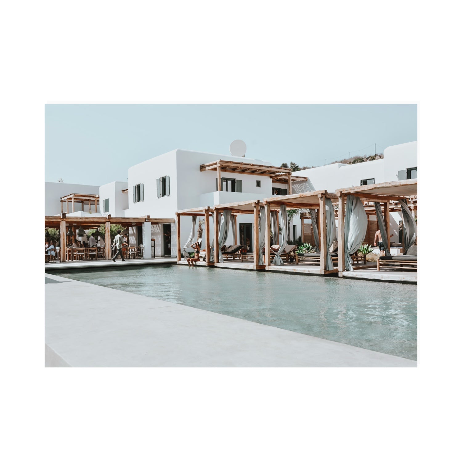 Polytelís Mykonos Greek island wall art A0 unframed fine art print