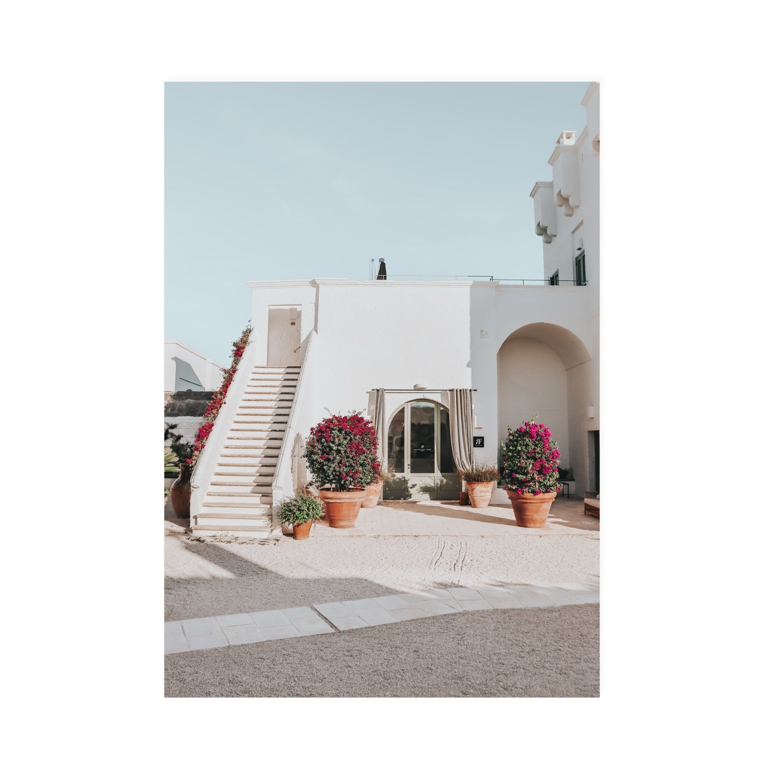 Scala Fiorita Puglia Mediterranean wall art A0 unframed fine art print