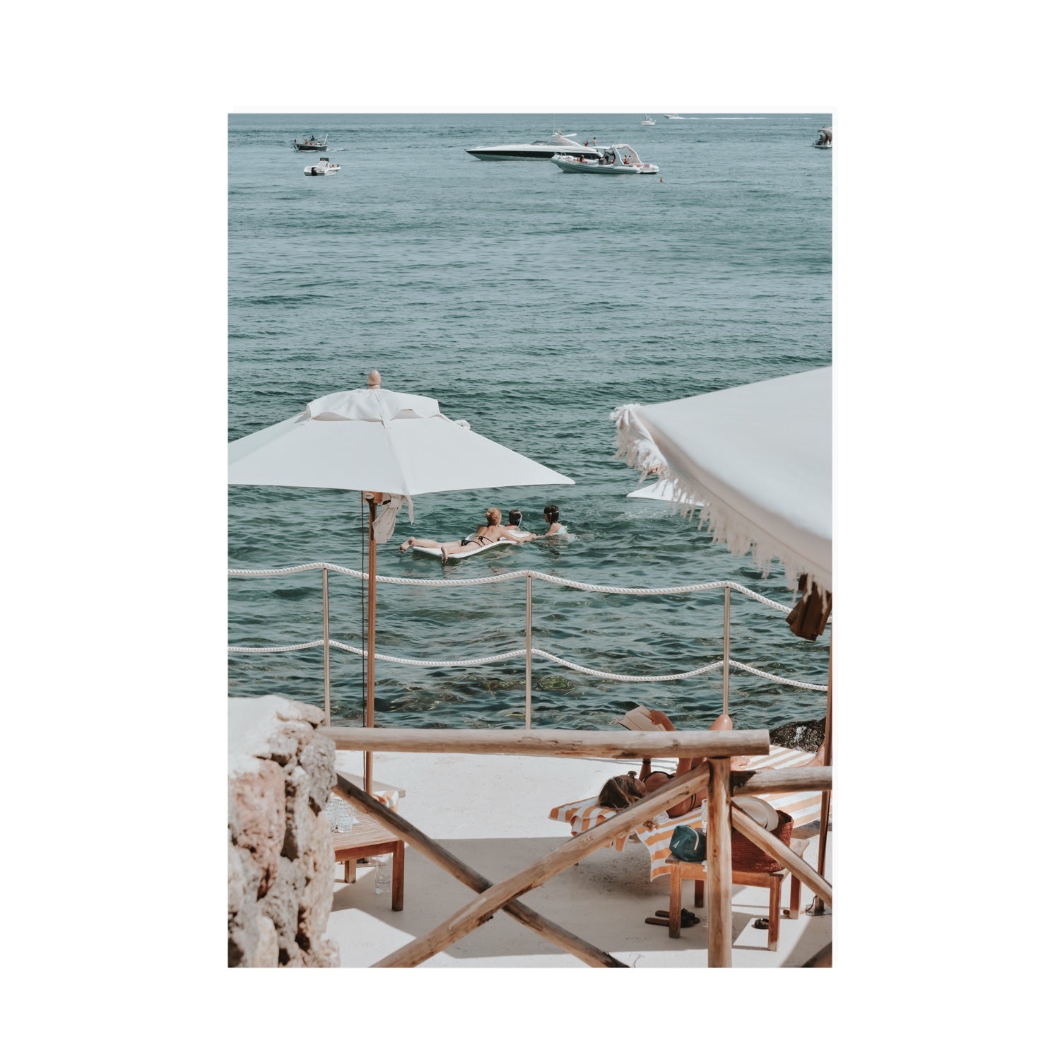 Hideaway Tuscany coastal Mediterranean wall art A0 unframed fine art print