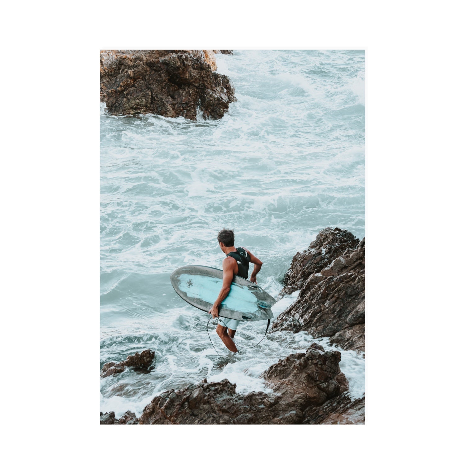 Into The Soup Byron Bay Surf coastal wall art A0 unframed fine art print