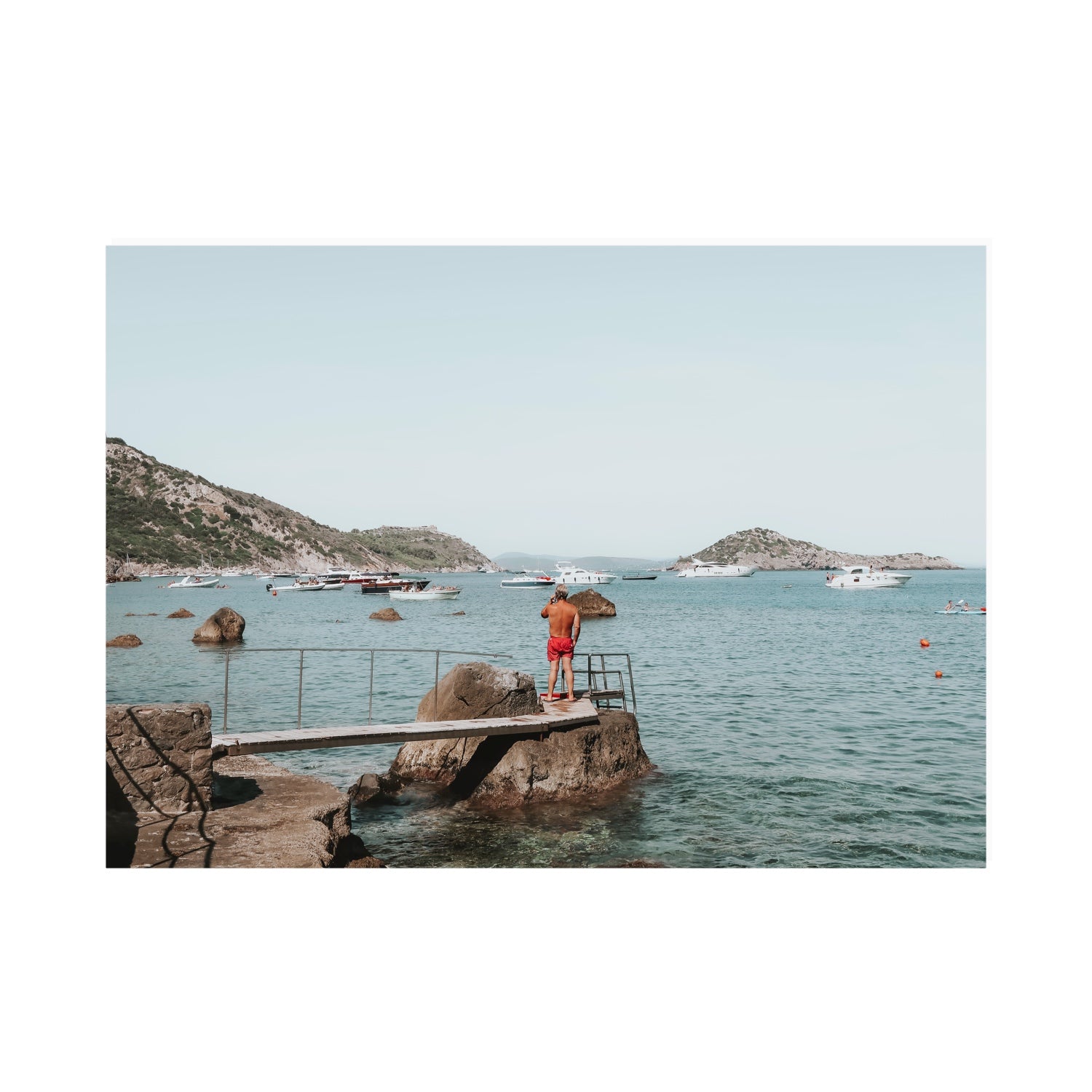 Out Of Office Tuscany coastal Italian wall art A0 unframed fine art print