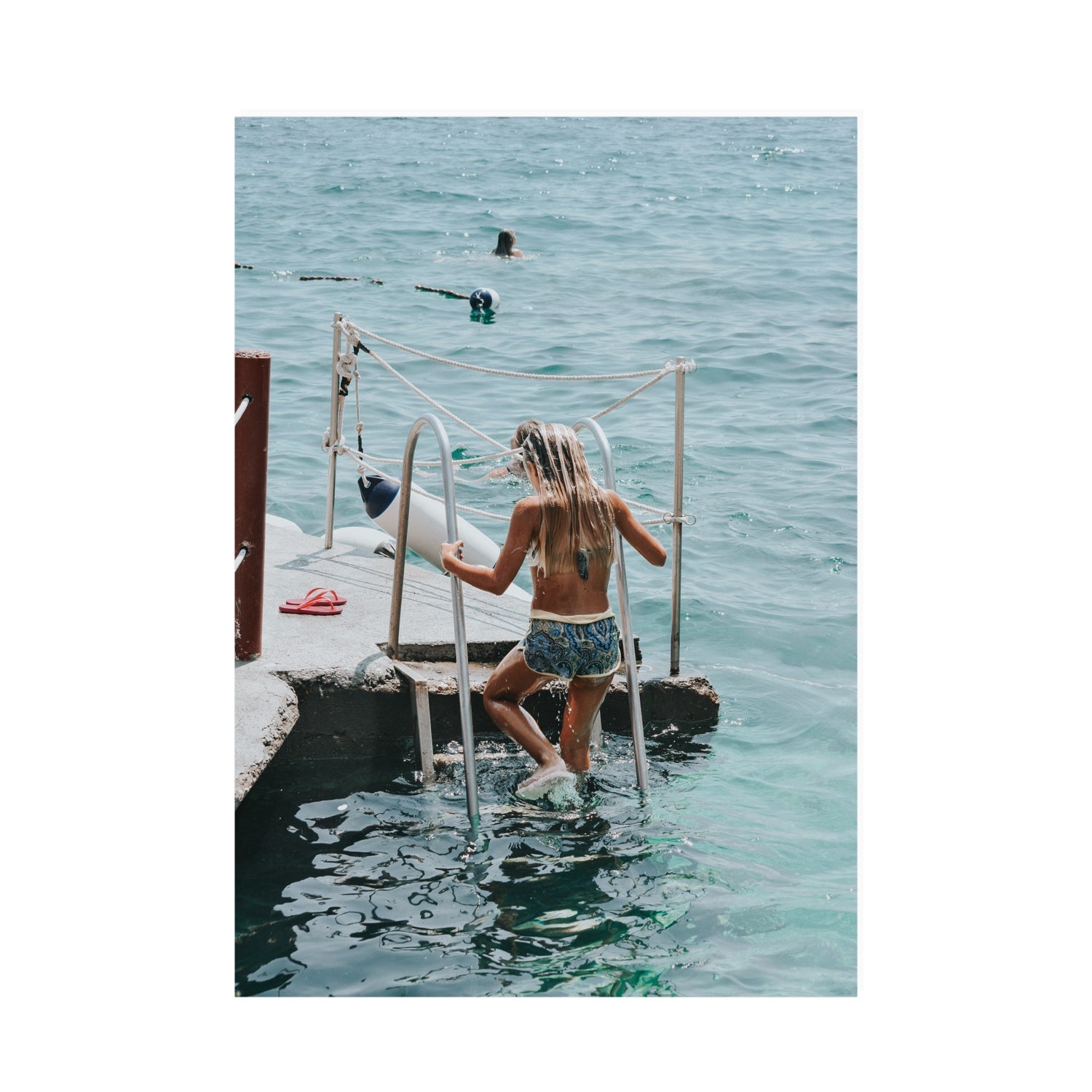 Little Mermaid Capri Mediterranean wall art A0 unframed fine art print