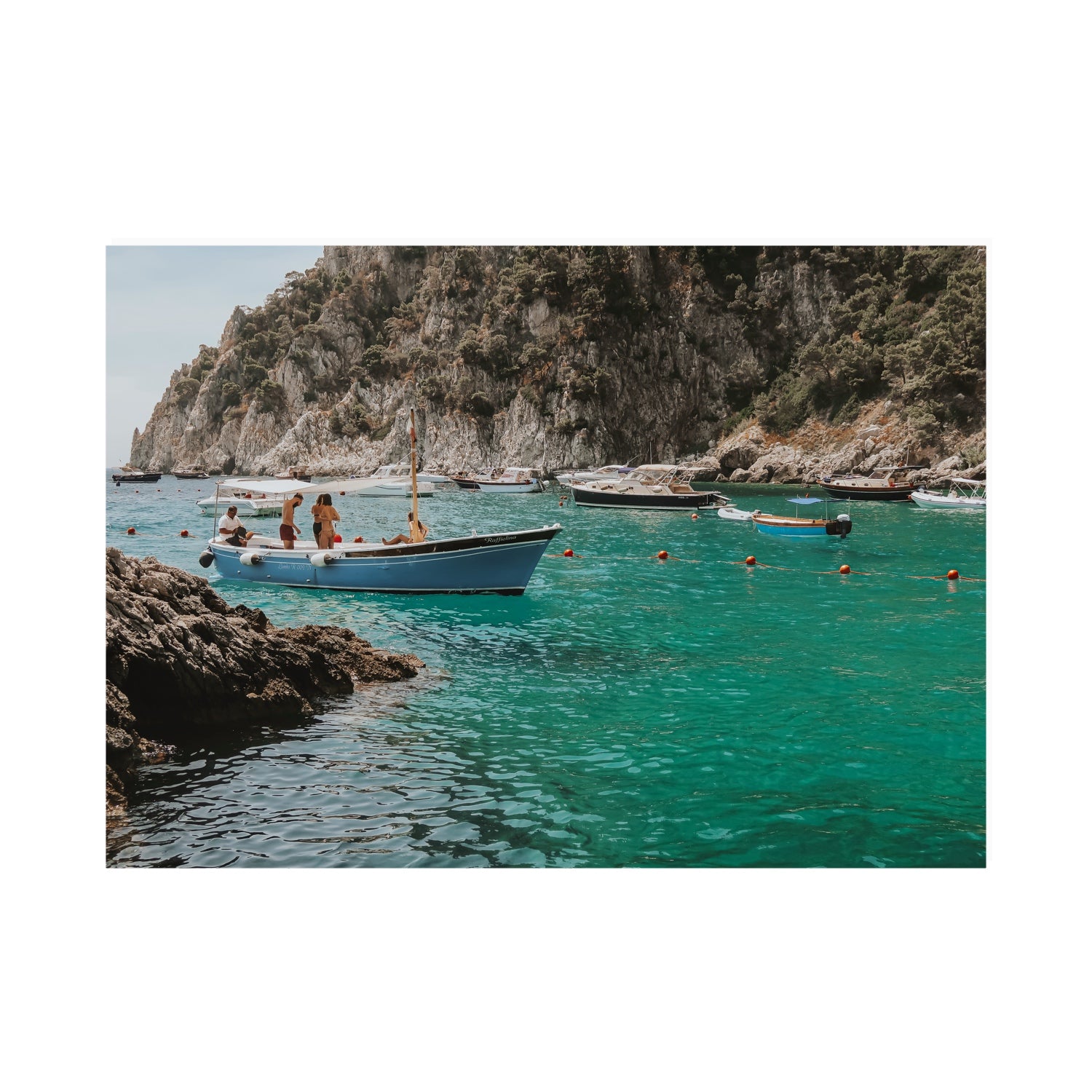 Cozy Cove Capri coastal Mediterranean wall art A0 unframed fine art print