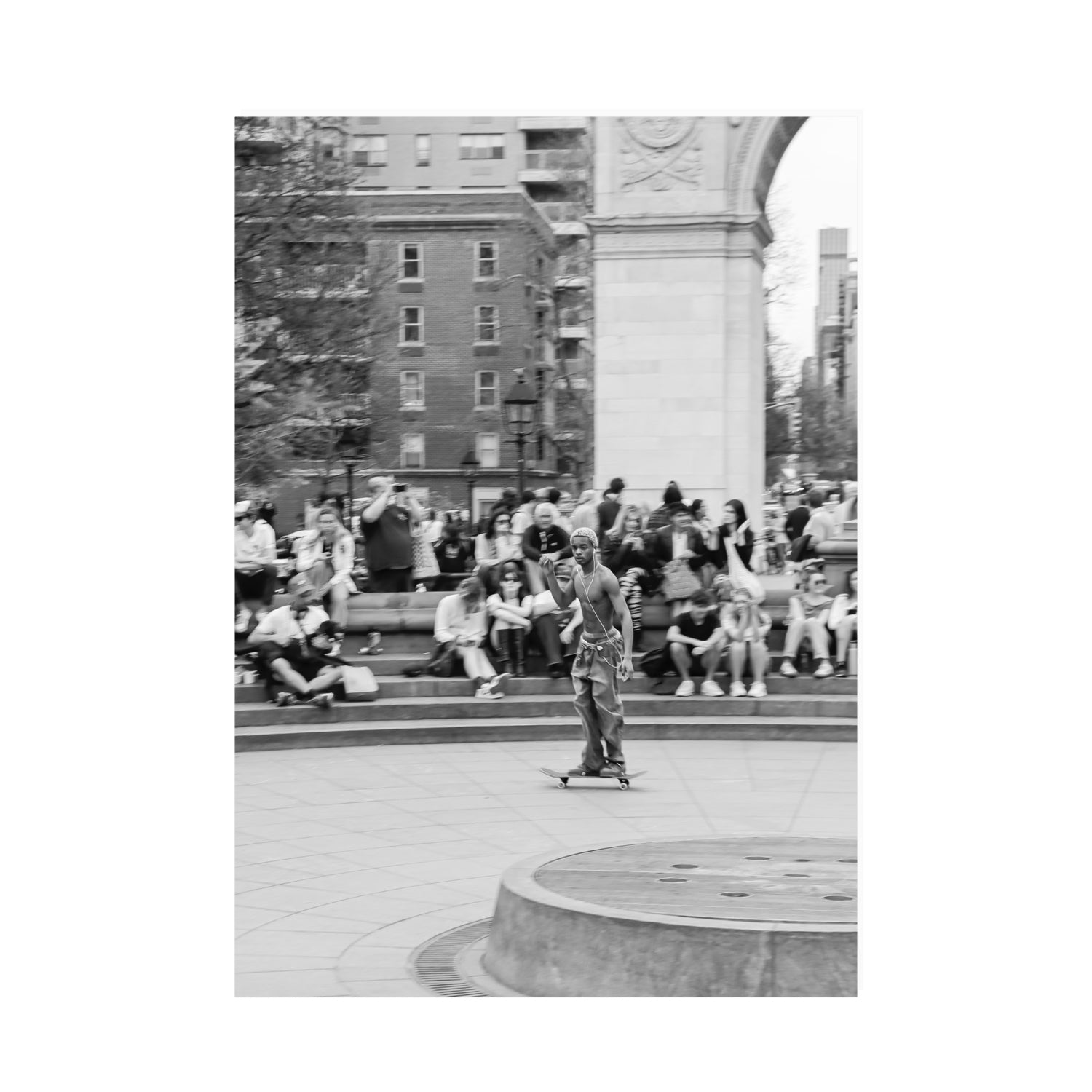 Parkside Pirouettes New York NYC Black & White wall art A0 unframed fine art print