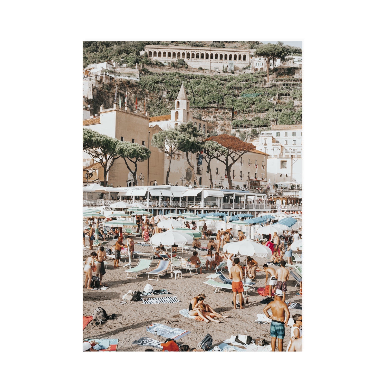 Festa In Spiaggia Amalfi coastal wall art A0 unframed fine art print