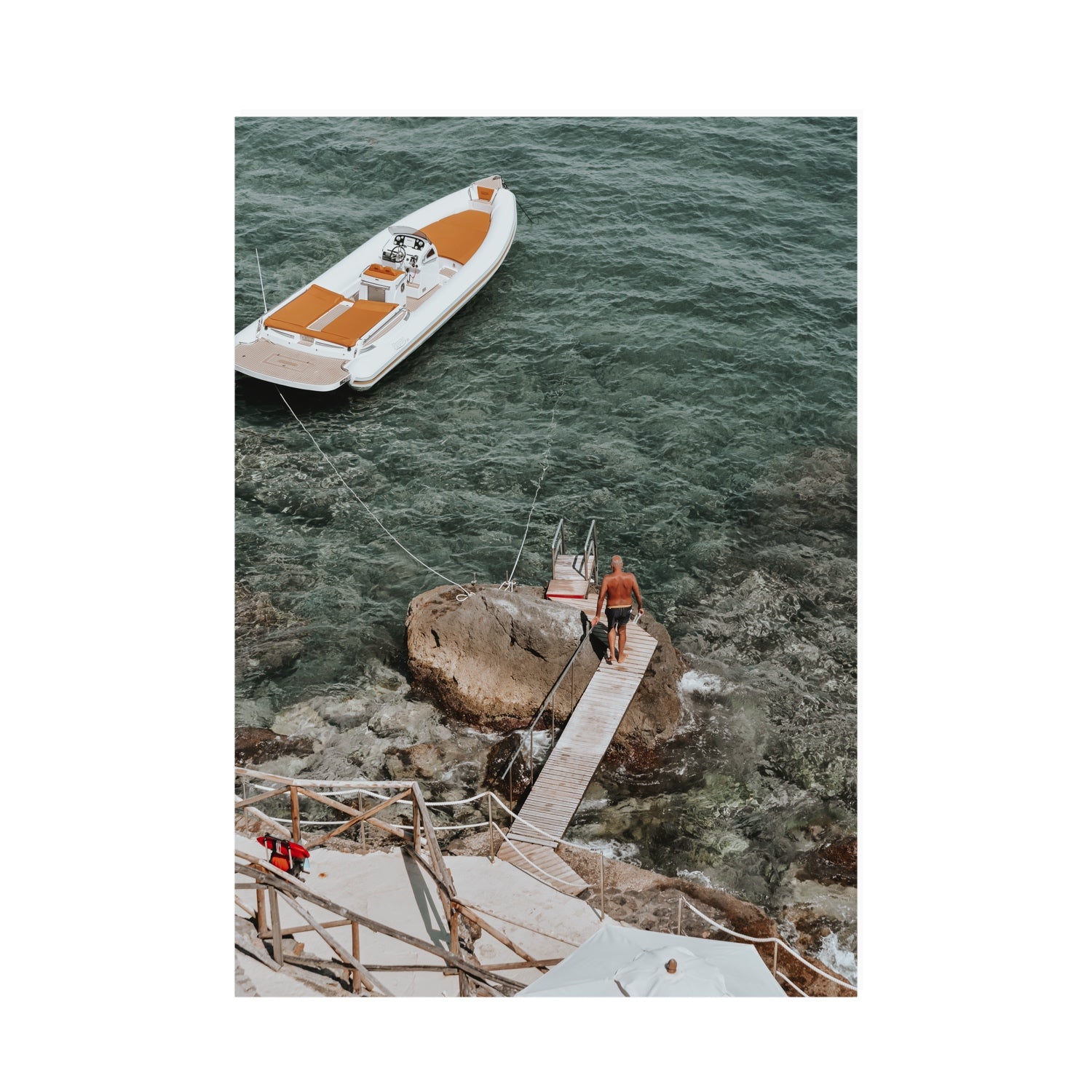 Secret Cove Tuscany coastal Italian wall art A0 unframed fine art print