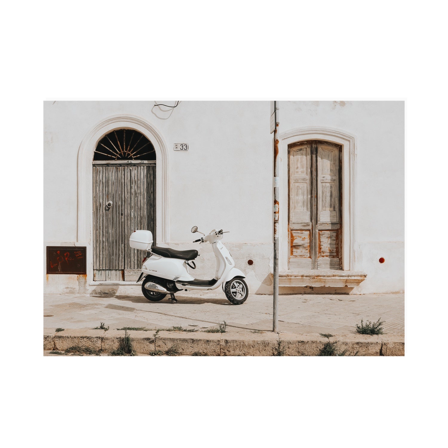 Vespa Nostalgia Puglia Italian wall art A0 unframed fine art print