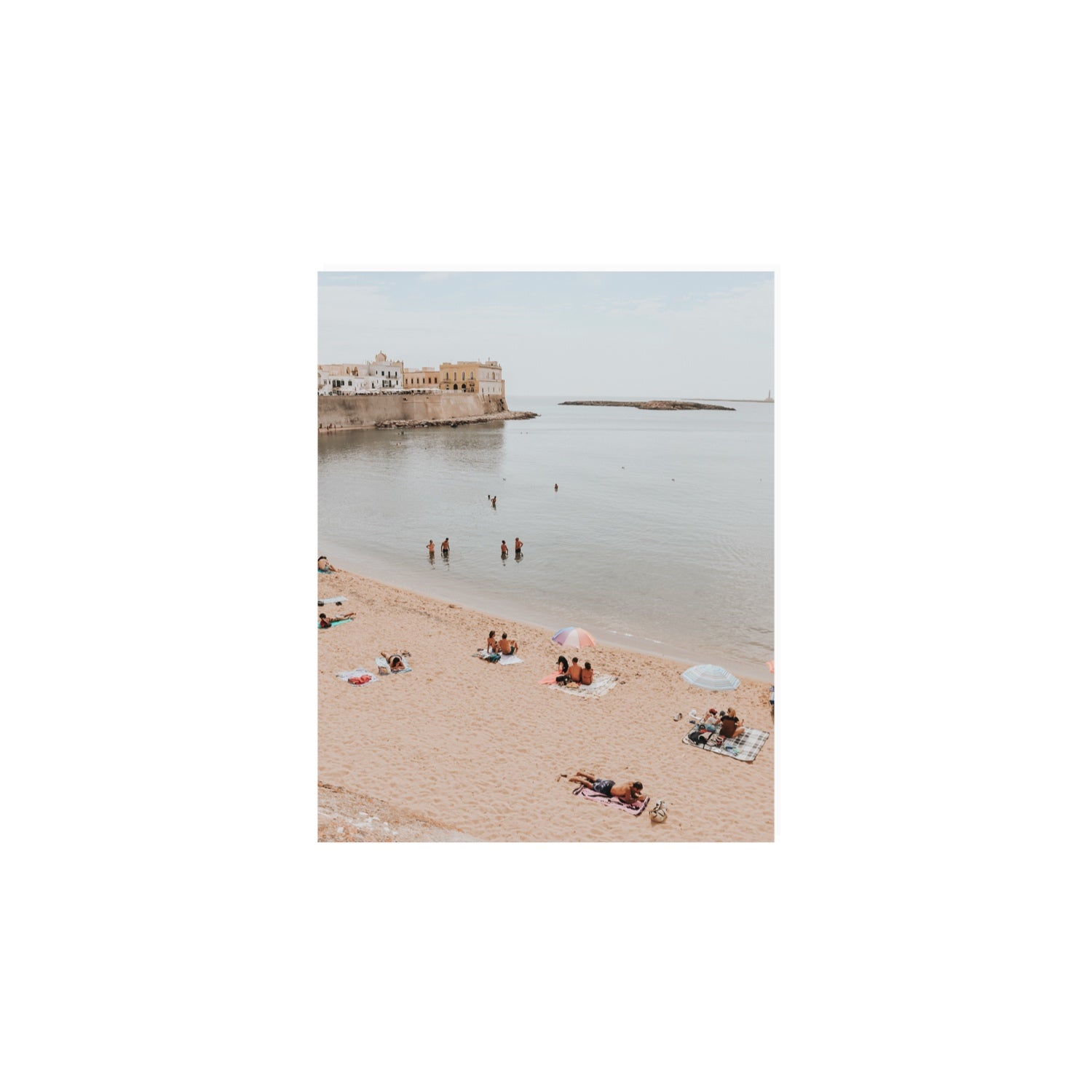 Spiaggia della Purita Puglia coastal art print 8 x 10 in unframed fine art print
